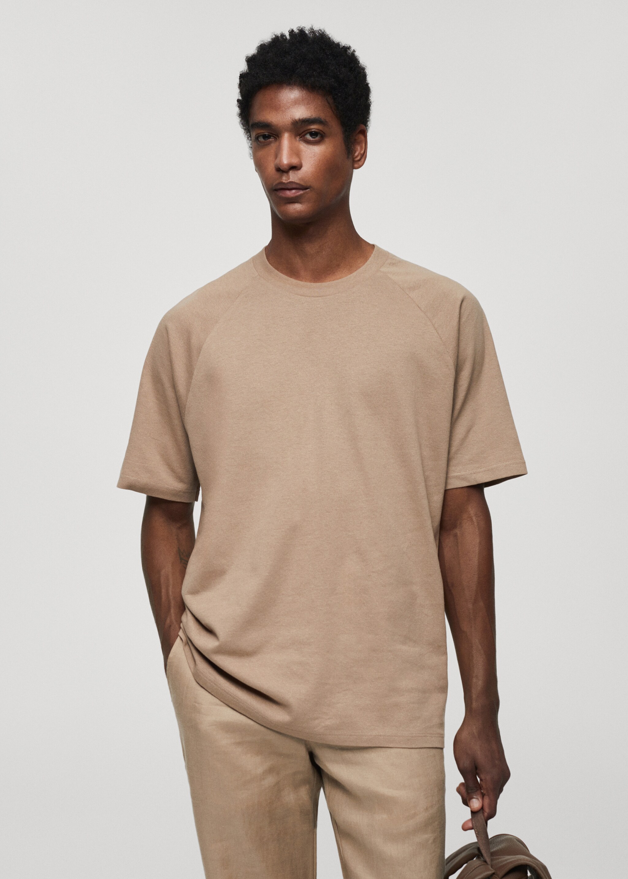 T-shirt bomull relaxed fit - Bild av mittparti