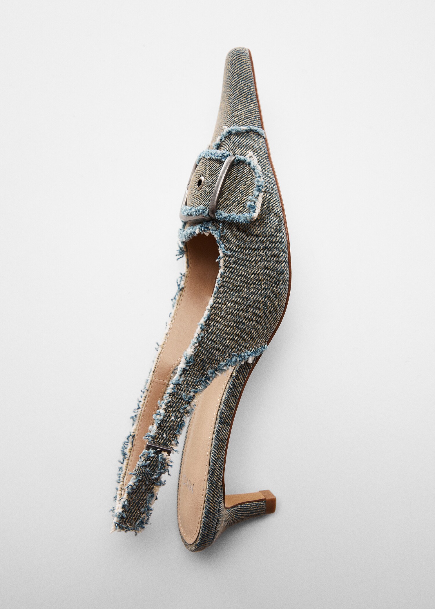 Slingback denim shoes with buckle - Details of the article 5