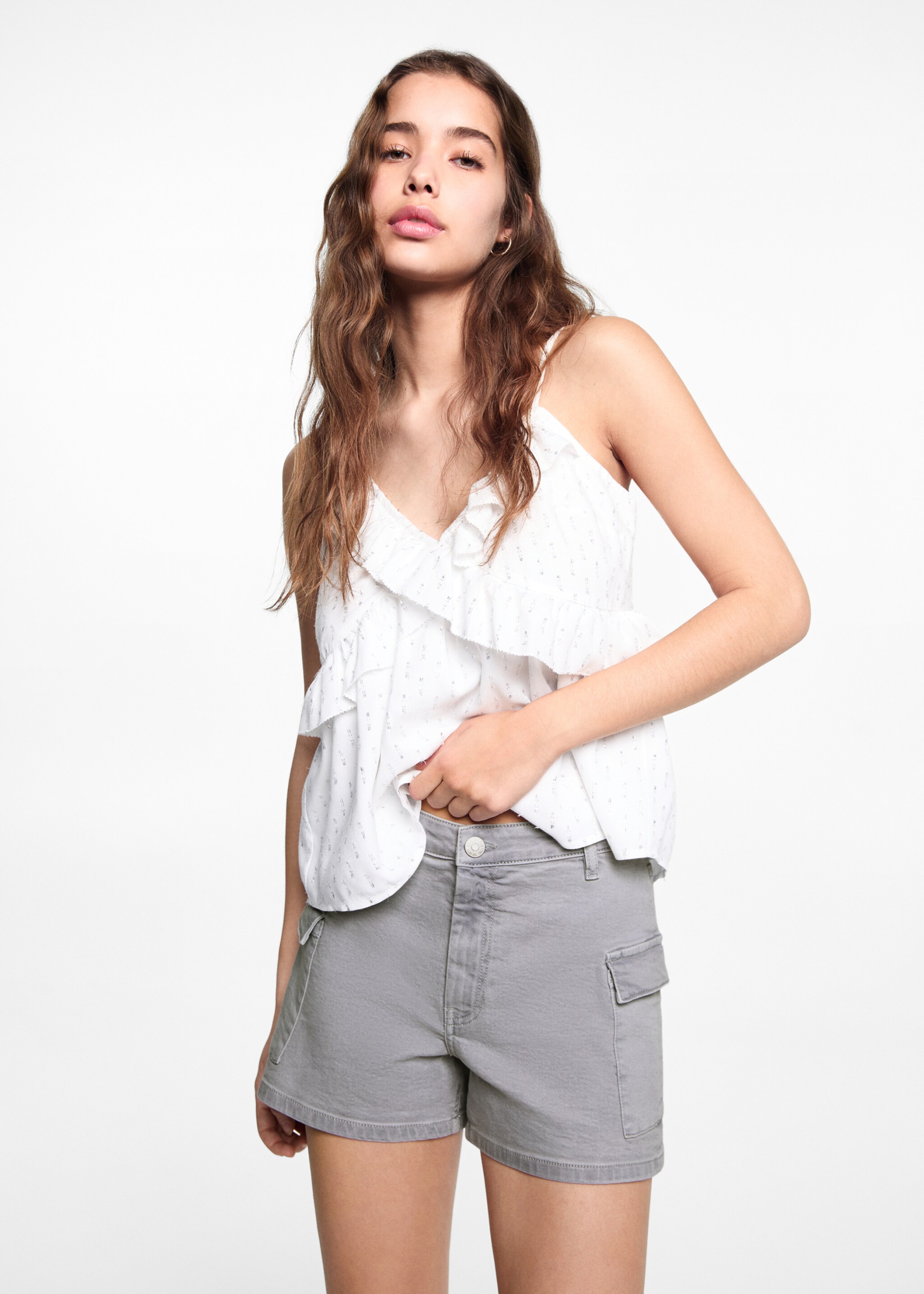 Short cargo coton - Plan moyen