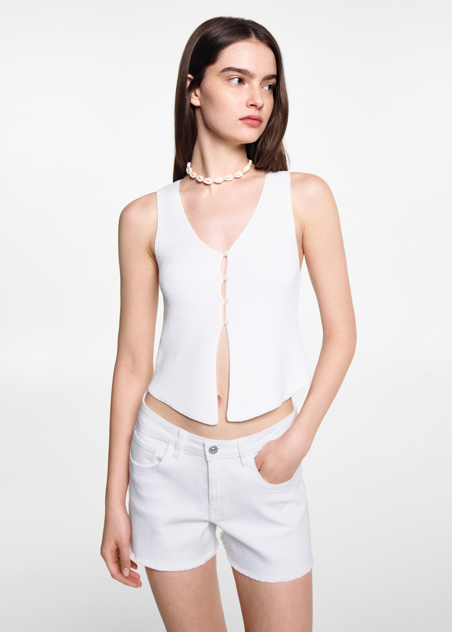 Short jean taille normale - Plan moyen