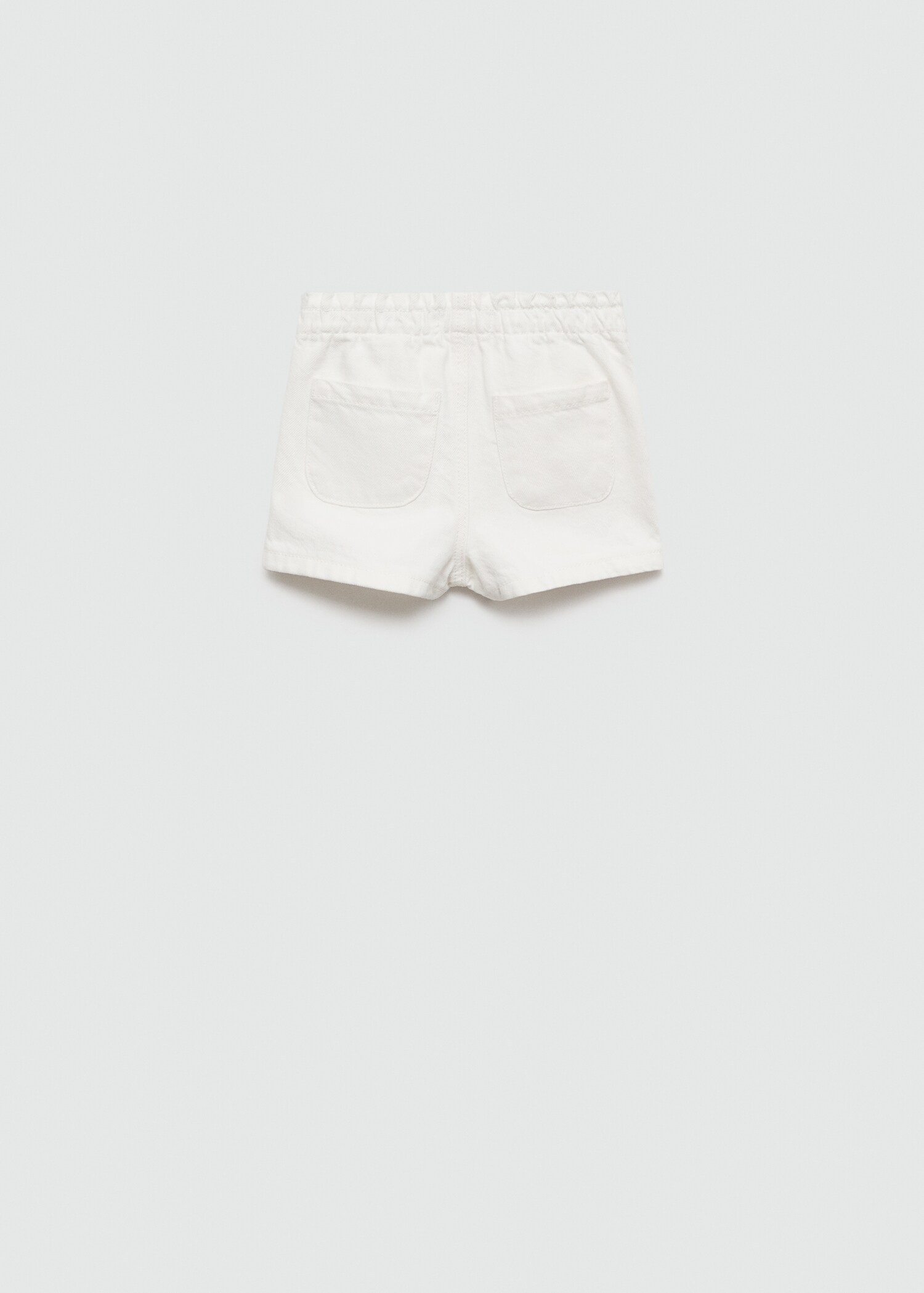 Elastic waist denim shorts - Reverse of the article