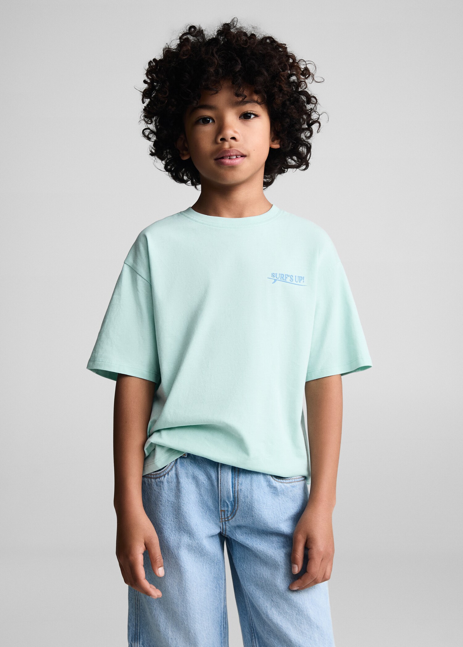 Printed cotton-blend T-shirt - Medium plane