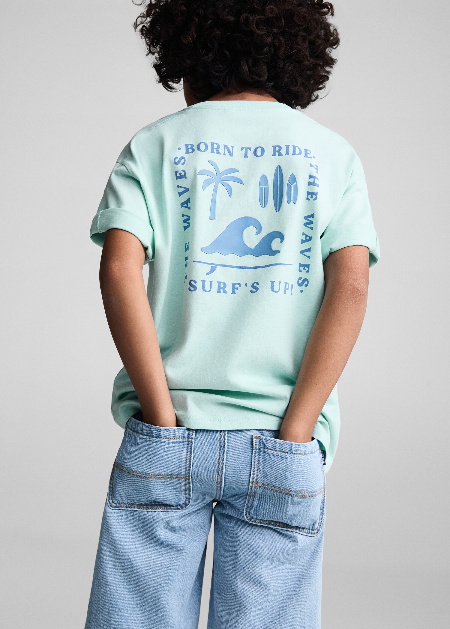 Printed cotton-blend T-shirt - Reverse of the article
