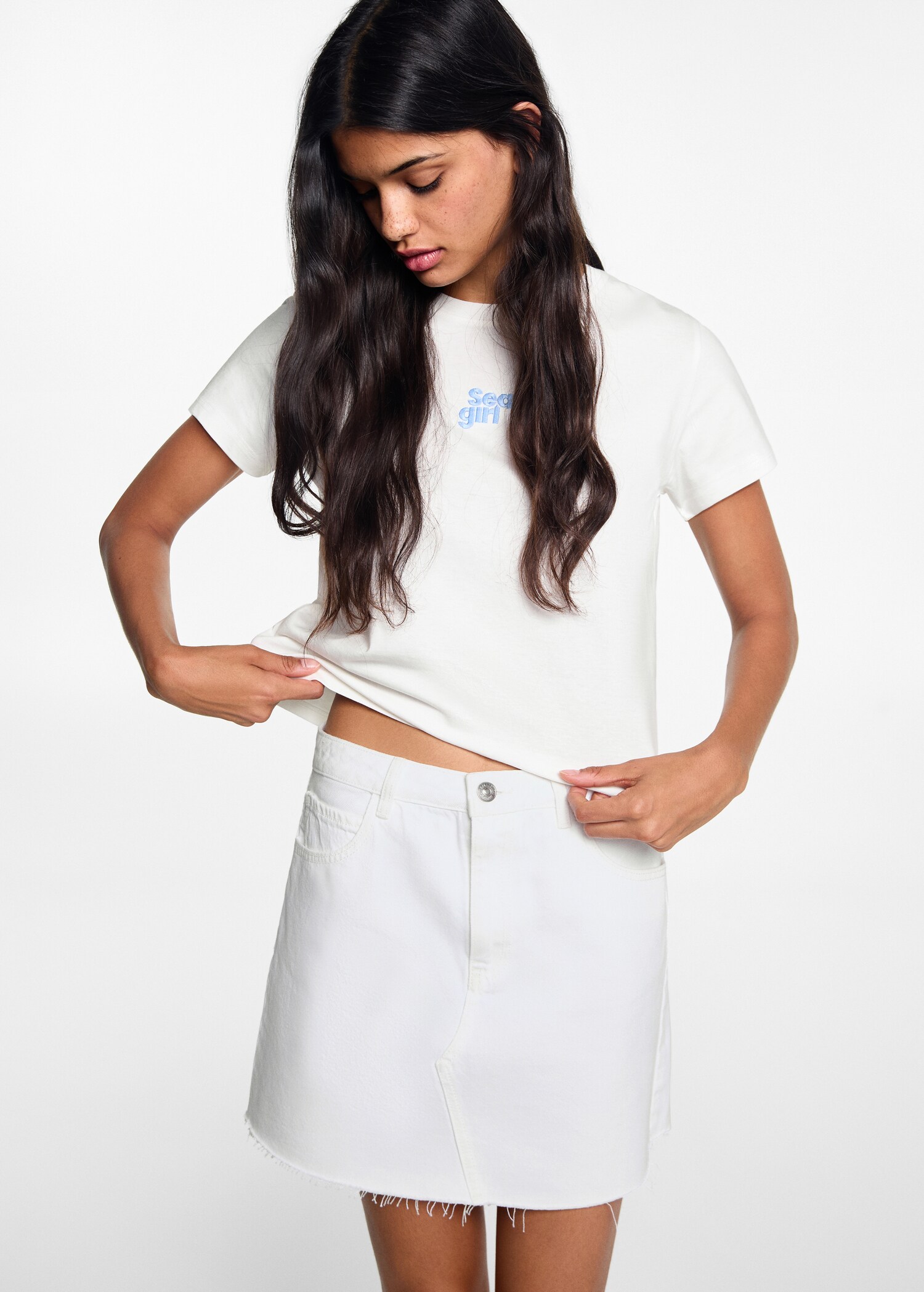 Φούστα μίνι denim - Μεσαίο πλάνο