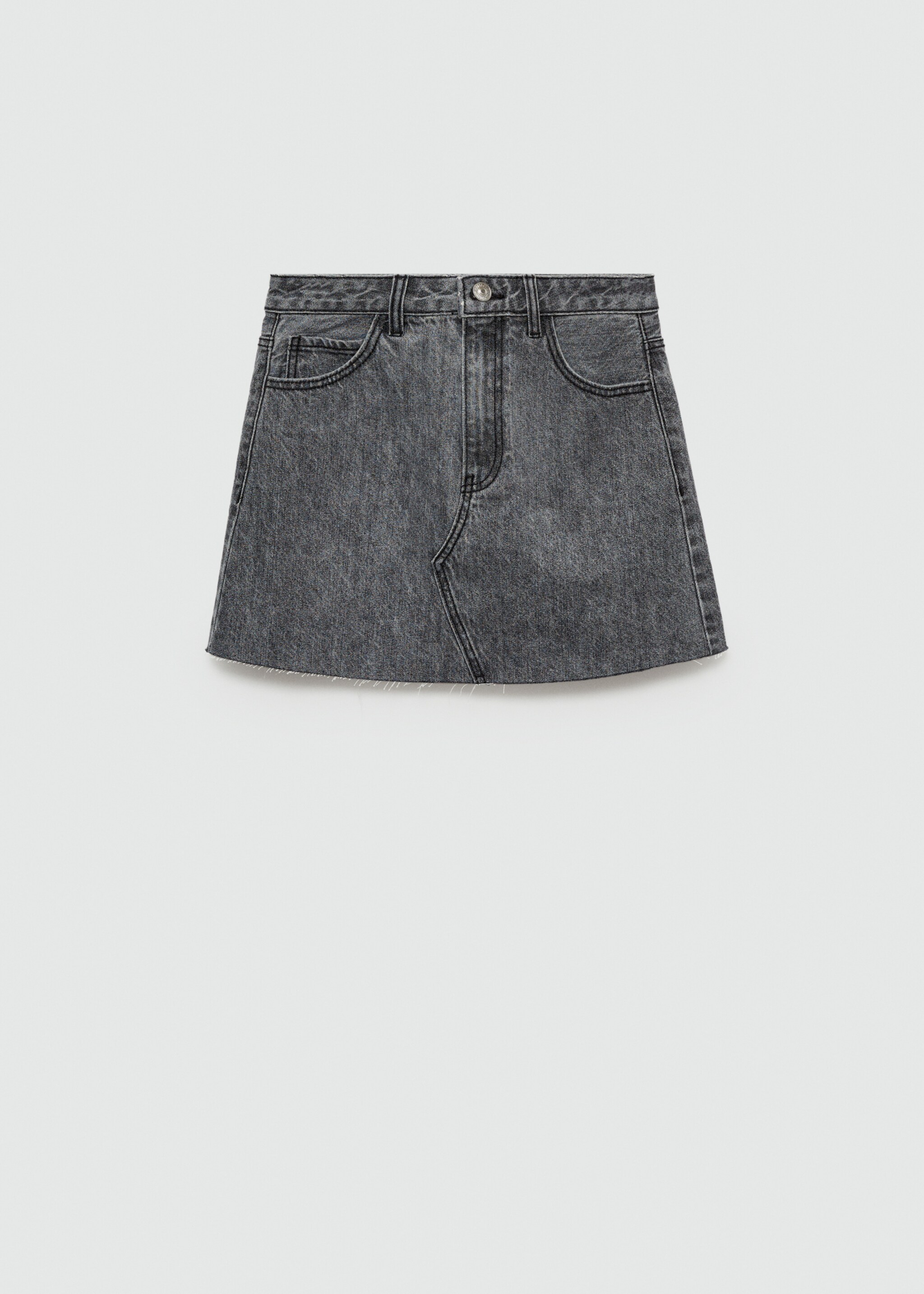 Jeans-Minirock - Artikel ohne Model, Denim Grau. Ref: 67037923-00.