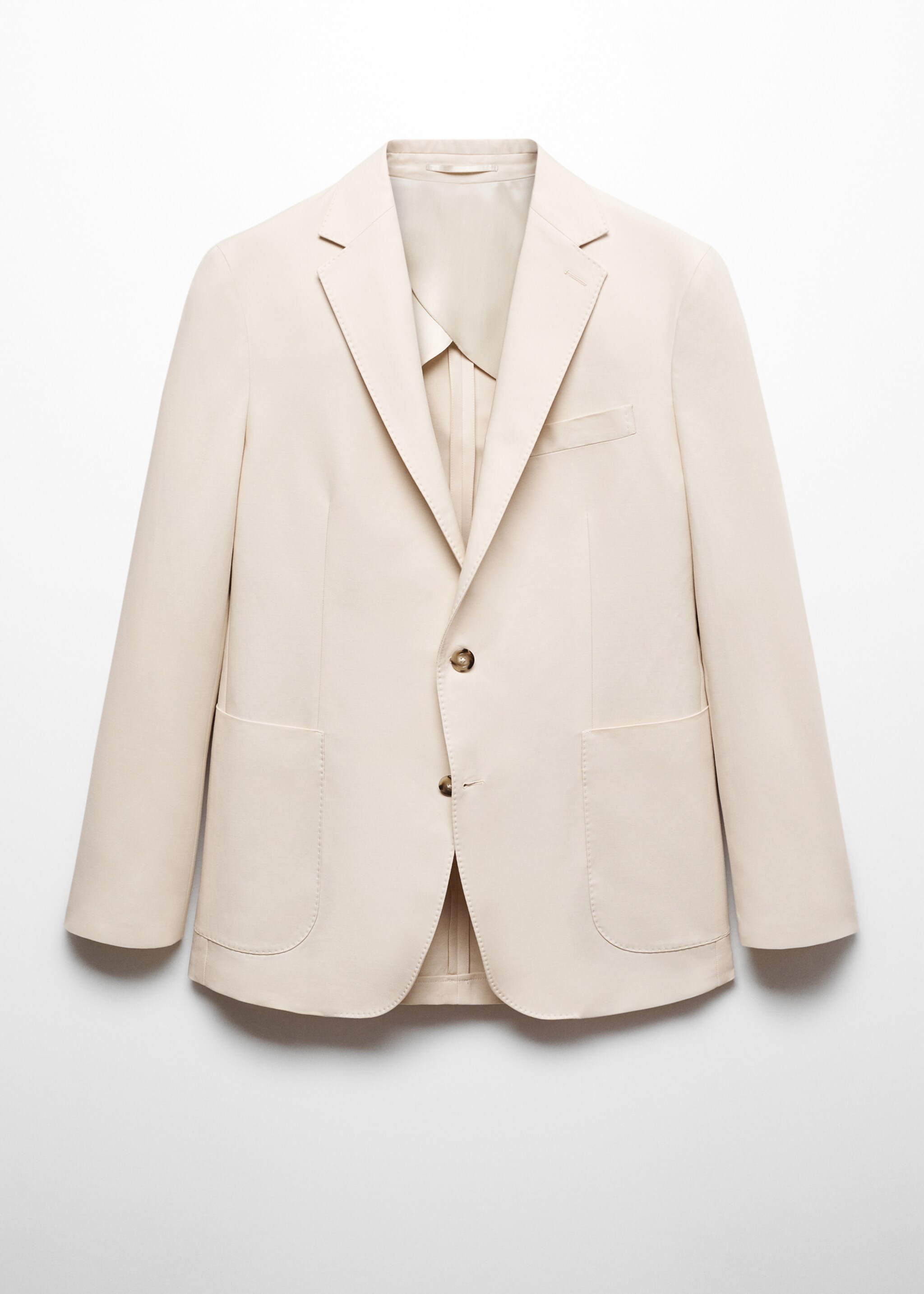 Marynarka garniturowa slim fit z 100% bawełny - Artykuł bez modela/modelki, Kremowy / écru. Ref: 67038269-00.