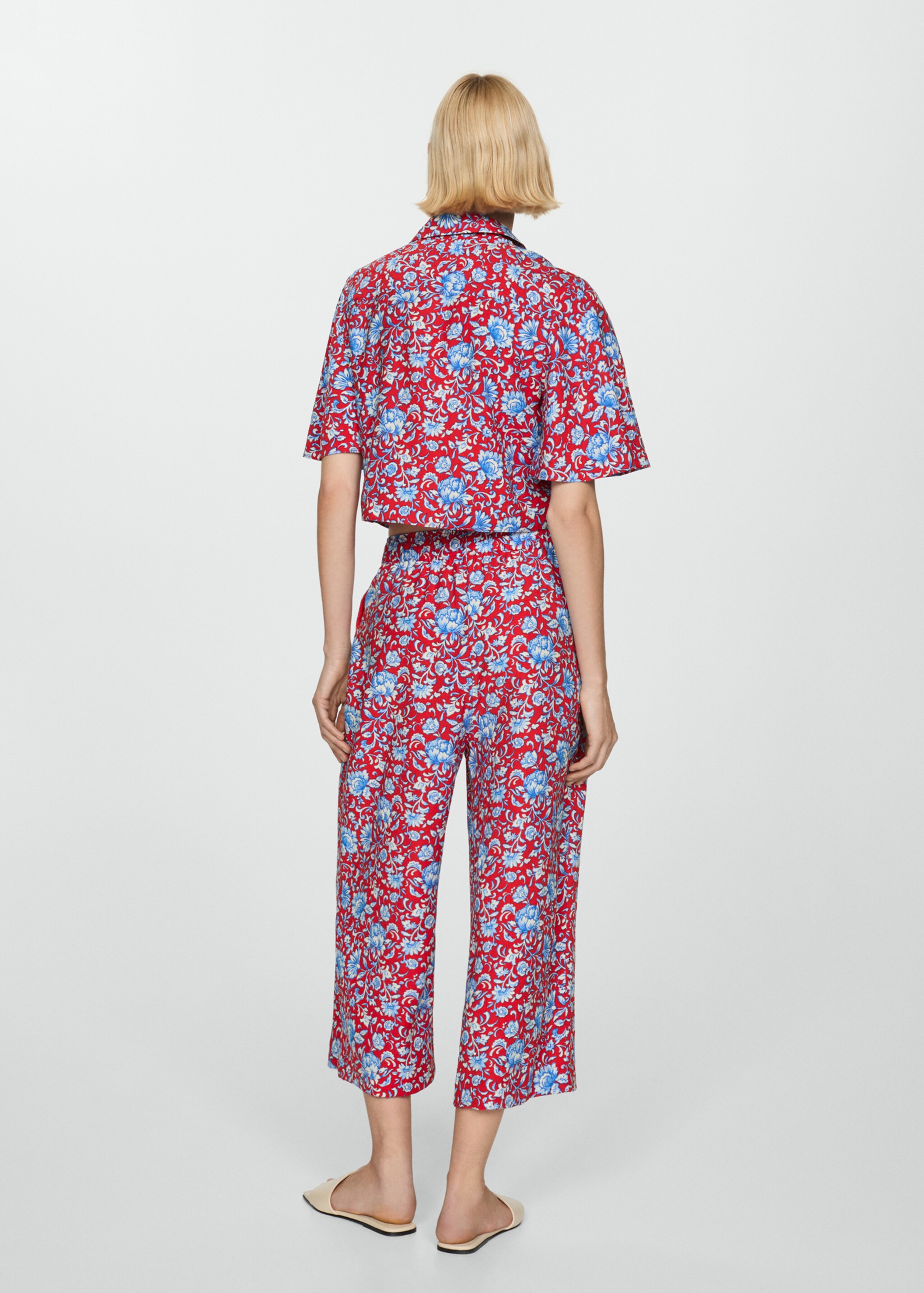Chemise en imprimé fleuri nœud - Verso de l’article