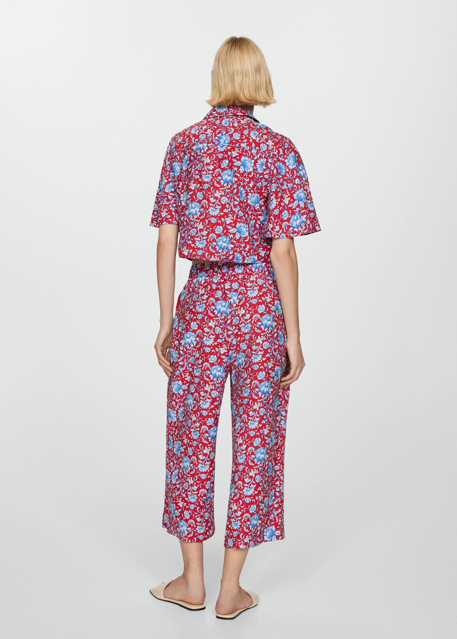 Floral-print shirt with knot detail - Reverse of the article