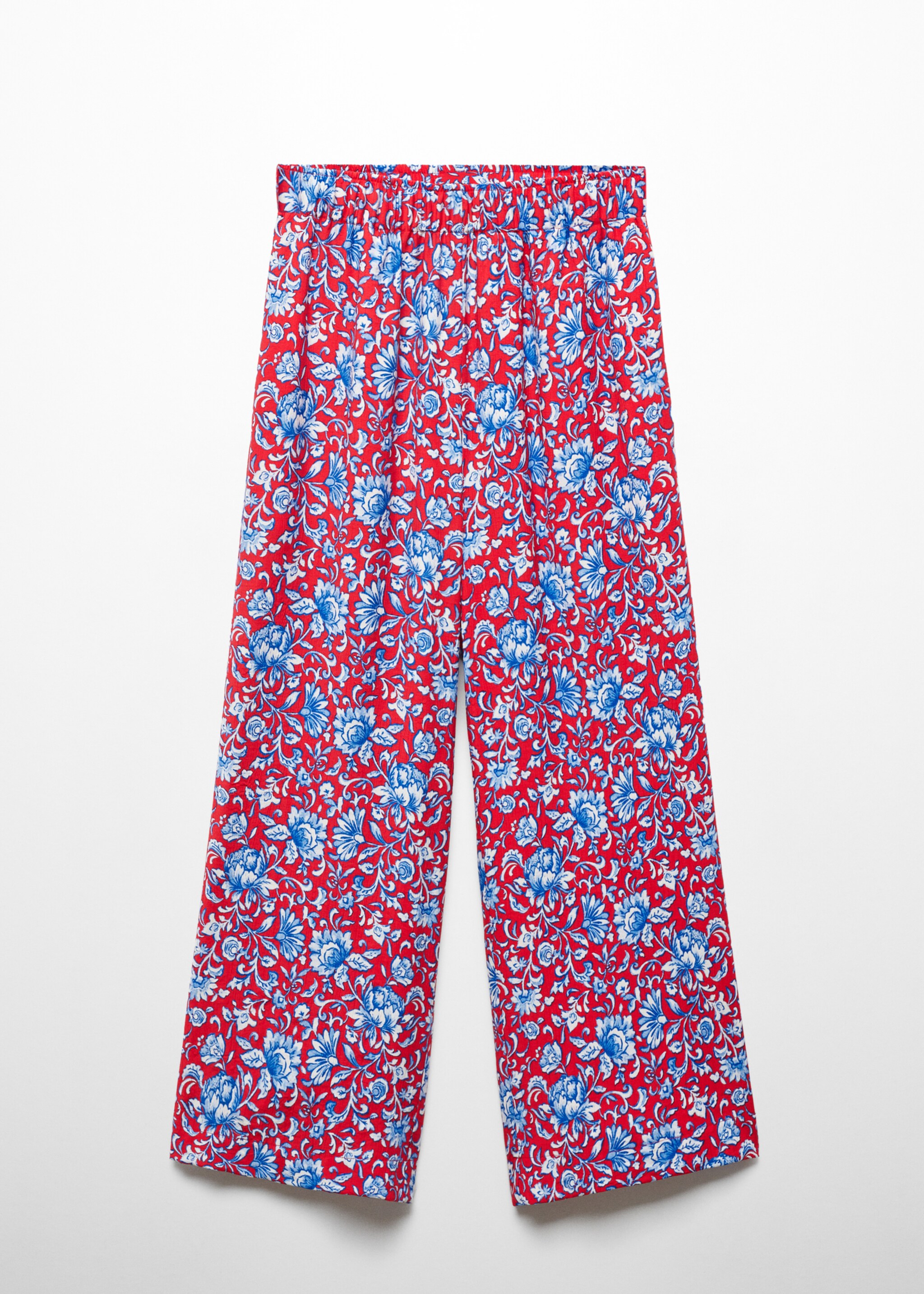 Pantalon style jupe-culotte imprimé fleuri - Article sans modèle