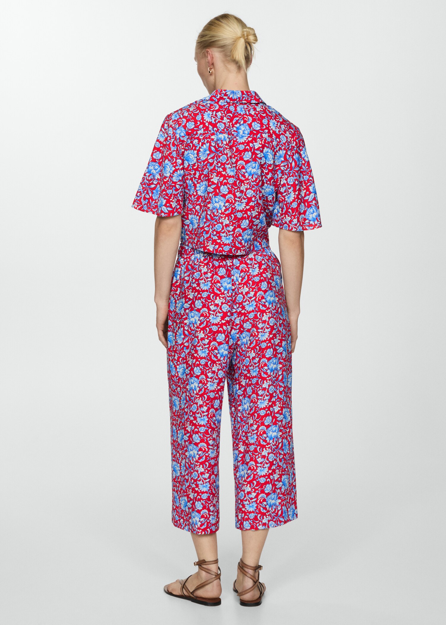 Culotte-Hose mit floralem Print - Rückseite des Artikels