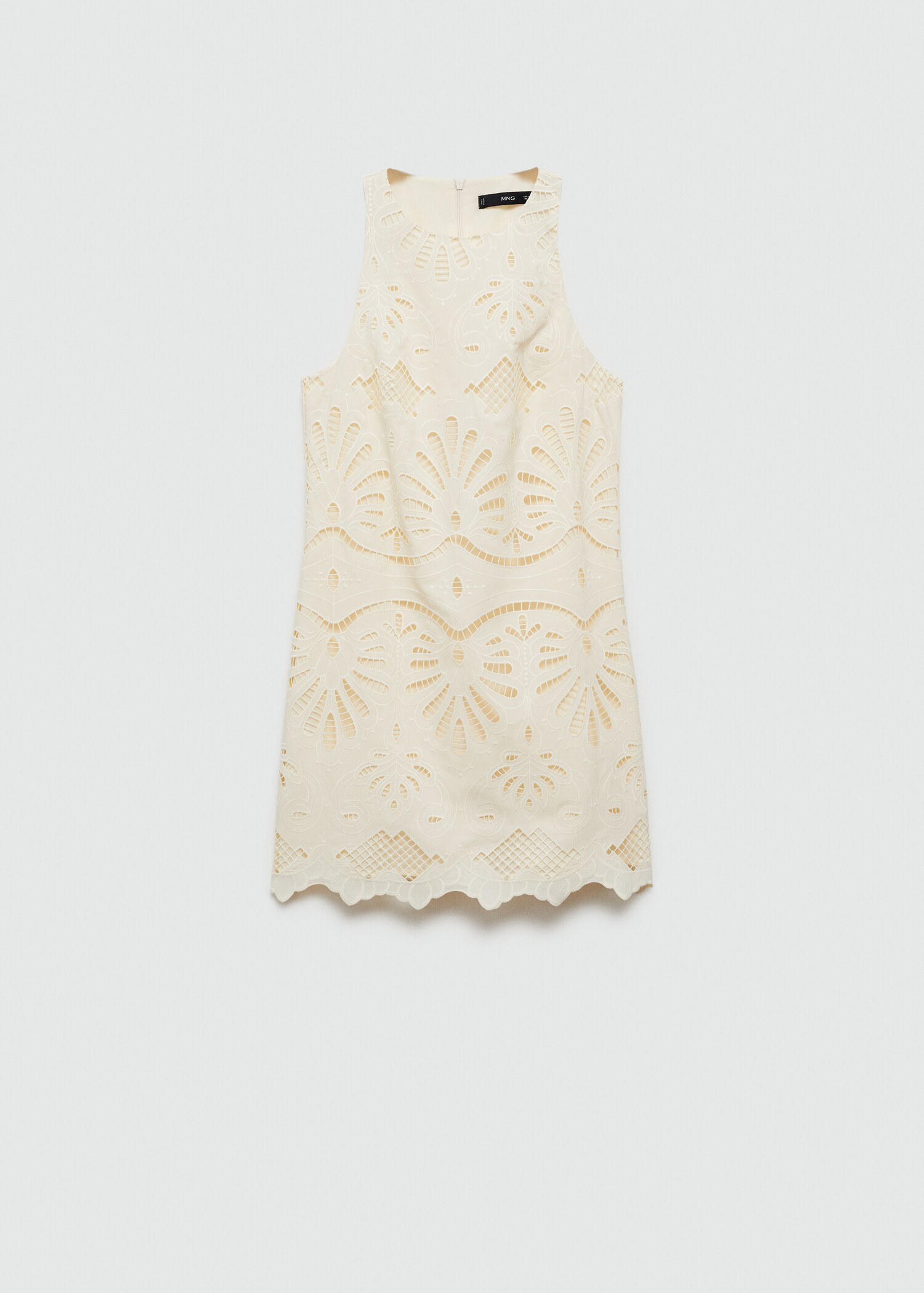 Embroidered short dress - Article without model
