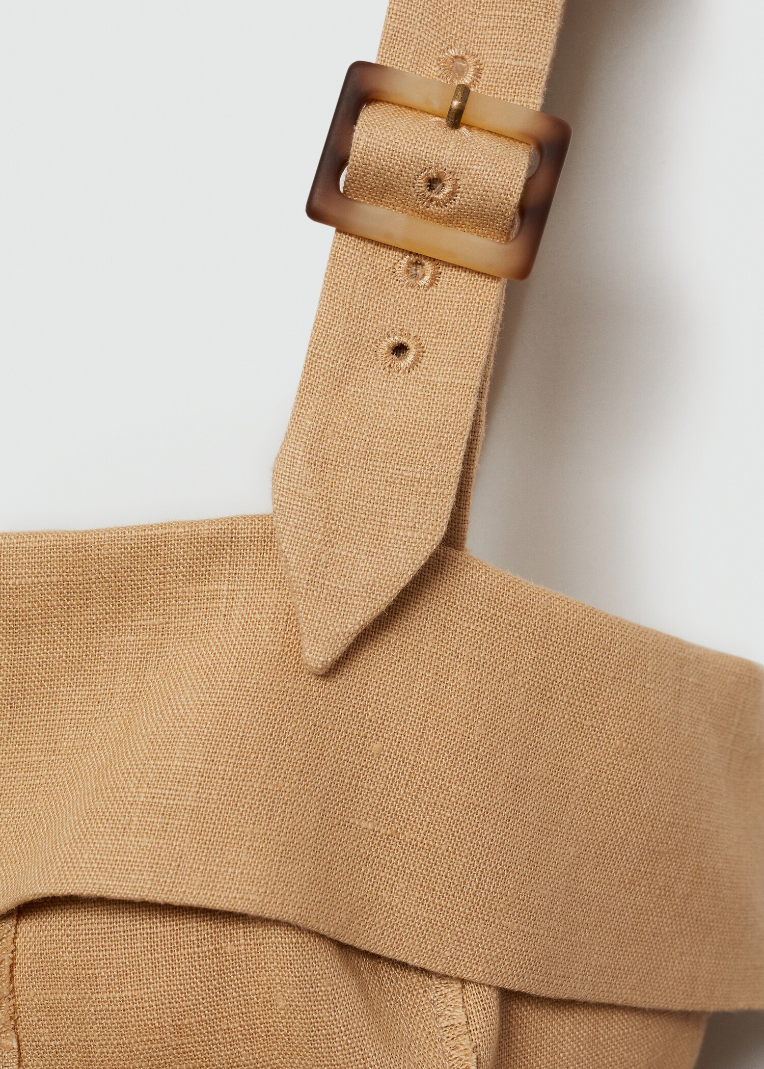 Linen dress with buckle straps - Details of the article 8