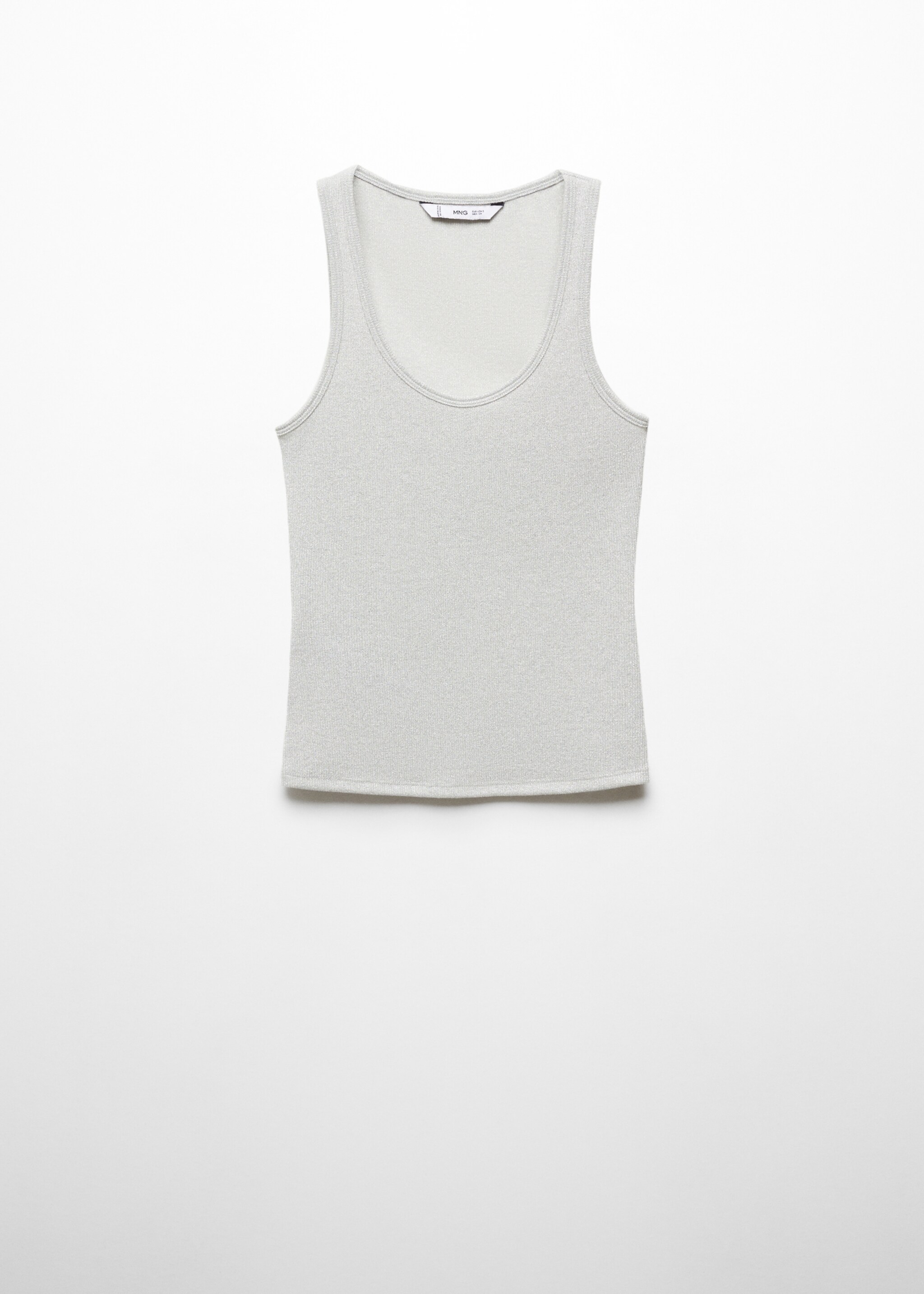 Lurex knitted top - Article without model, Silver. Ref: 67038648-00.