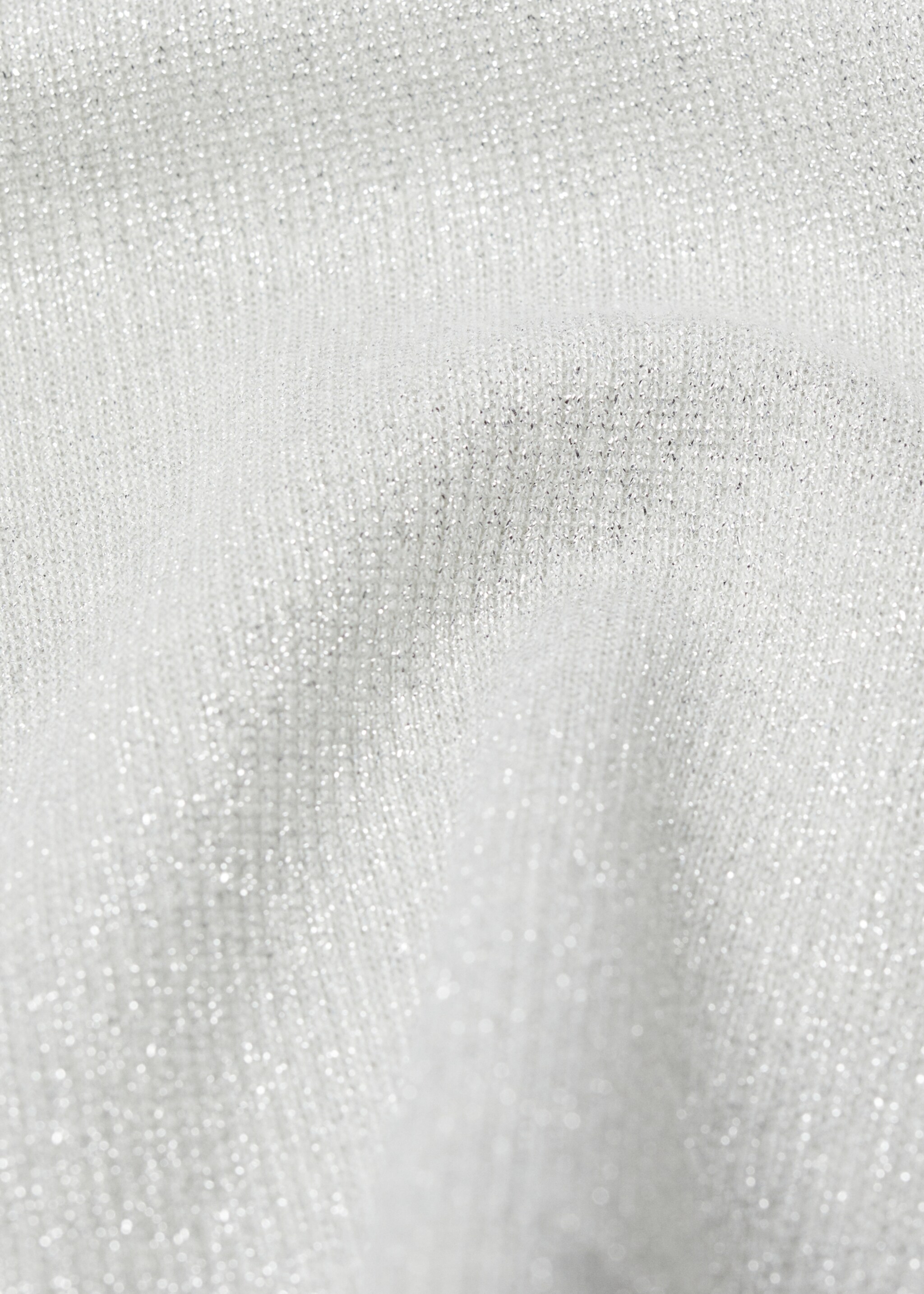 Lurex knitted top - Details of the article 8, Silver. Ref: 67038648-00.