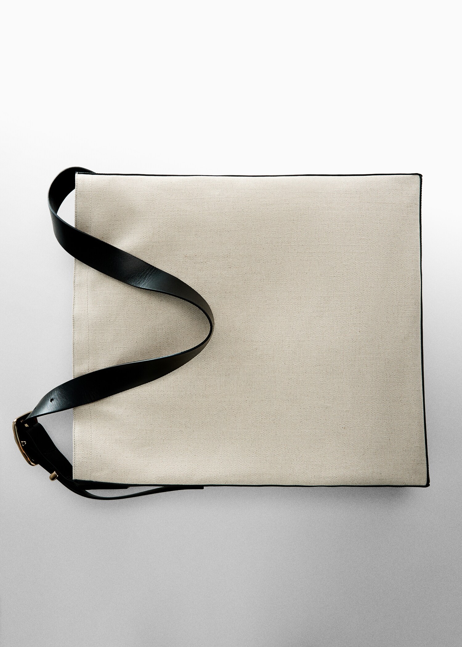 Canvas-Maxi-Tasche mit Lederkontrastdetails - Detail des Artikels 5
