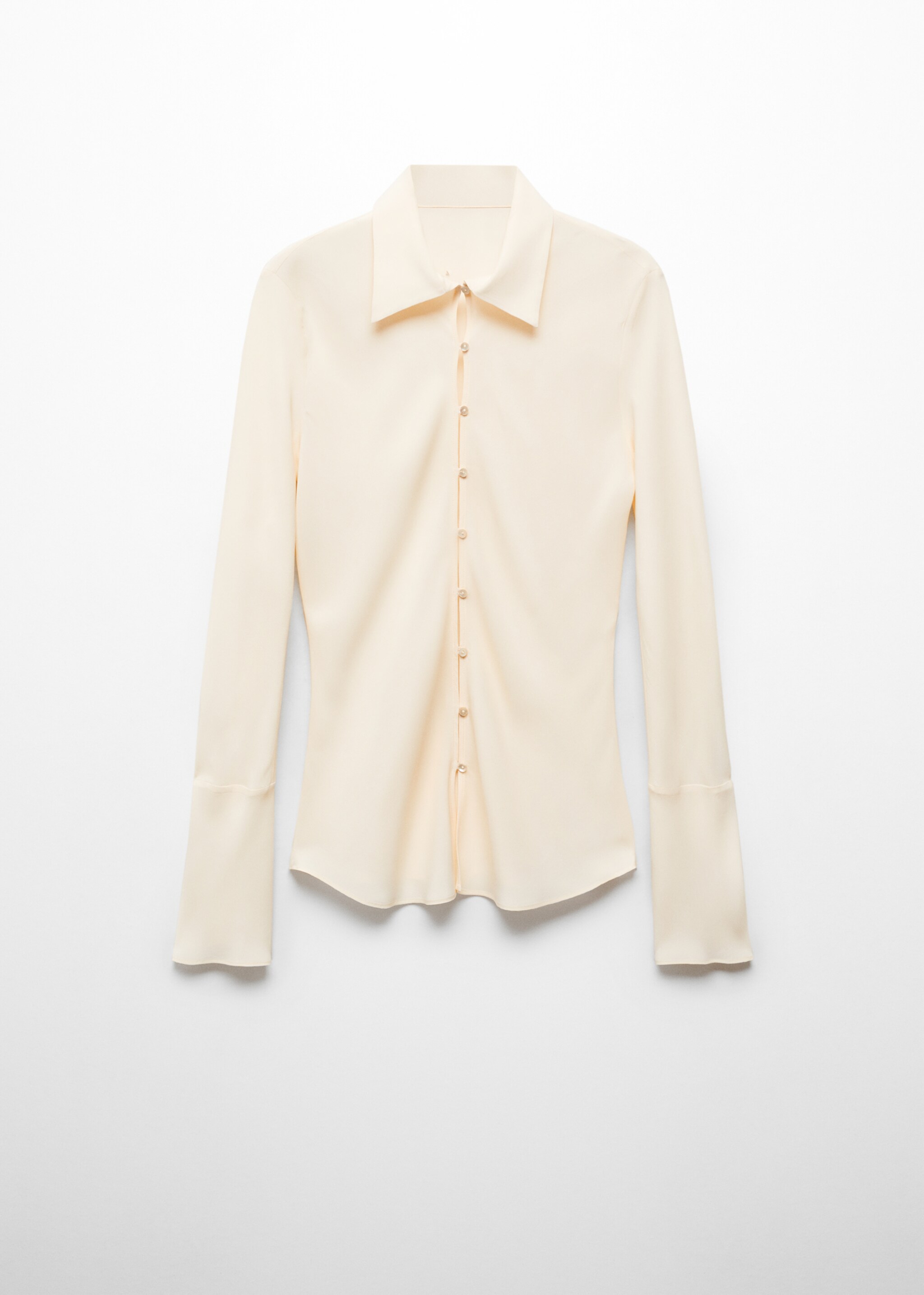 Silk-blend button-down shirt - Article without model