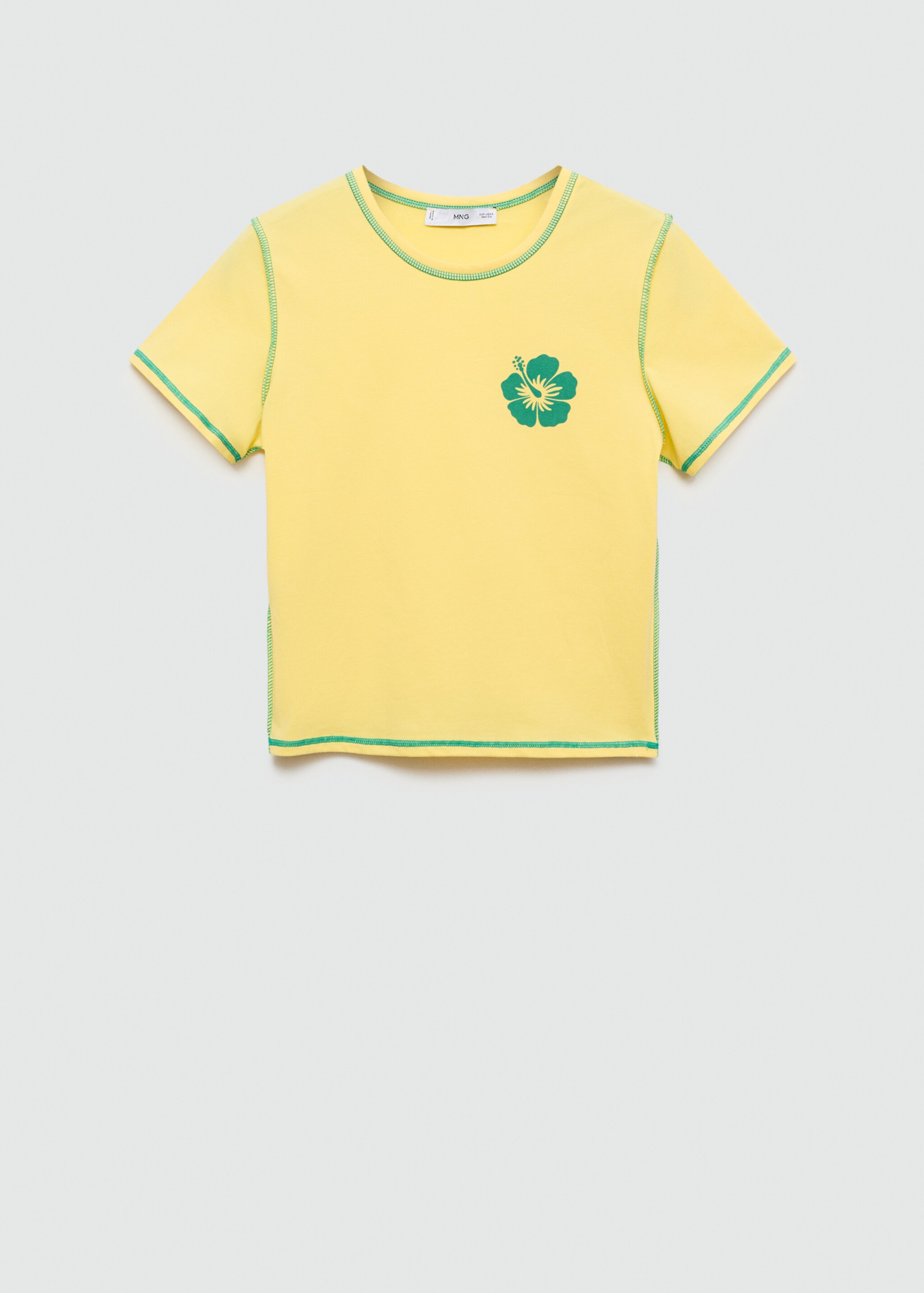 Cropped t-skjorte med trykk - Artikkel uten modell