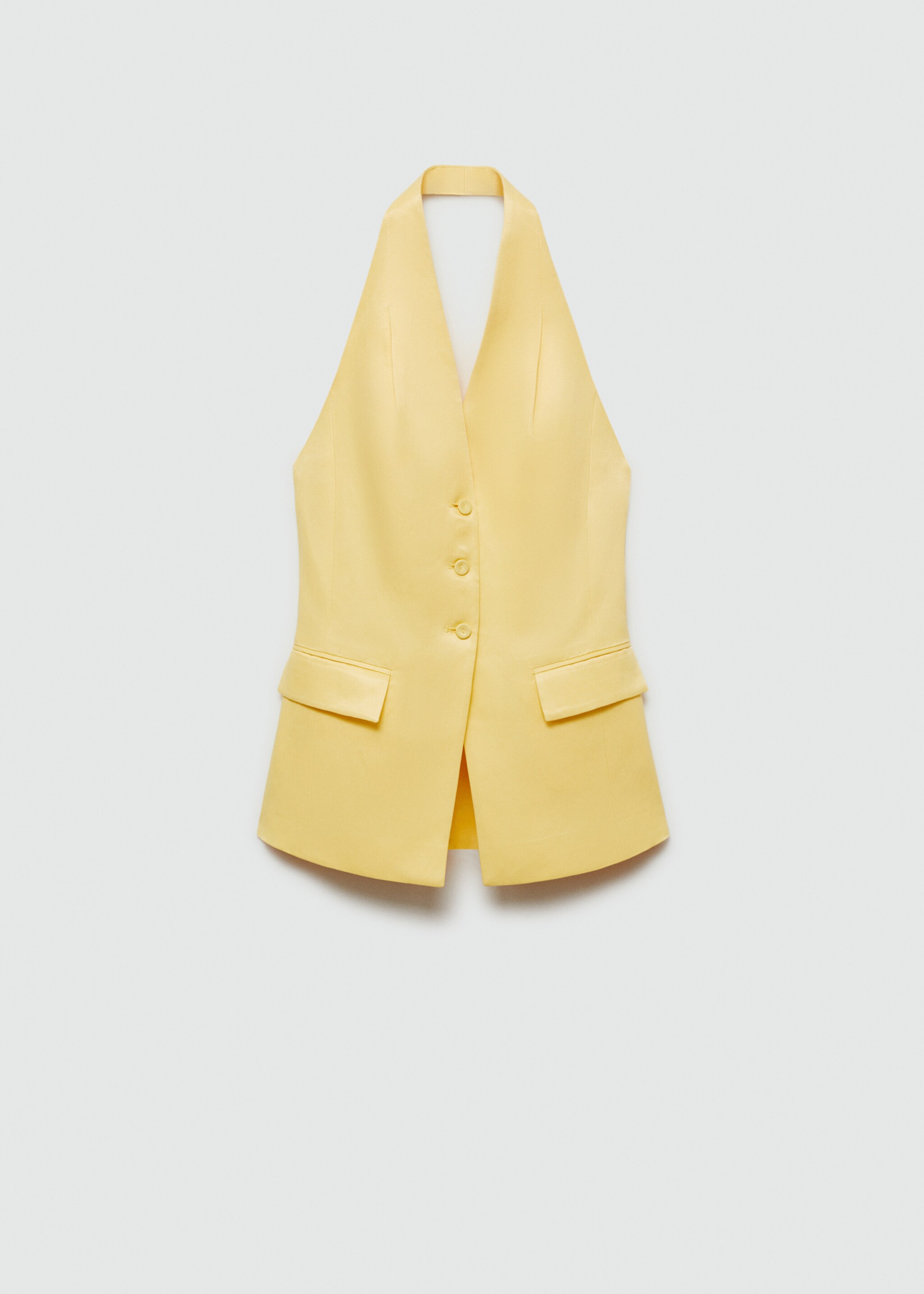 Halter-neck gilet with buttons - Article without model