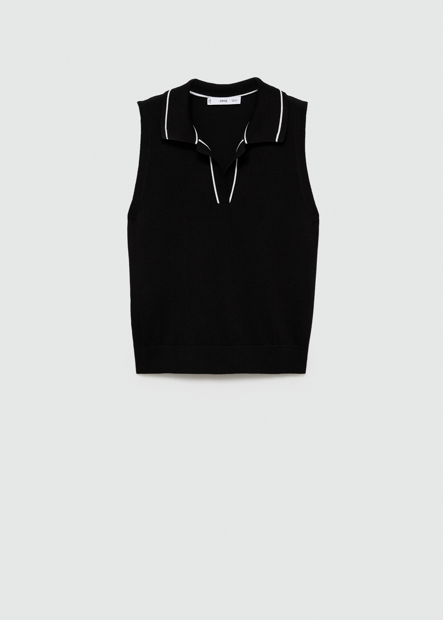 Polo-neck knitted top - Article without model