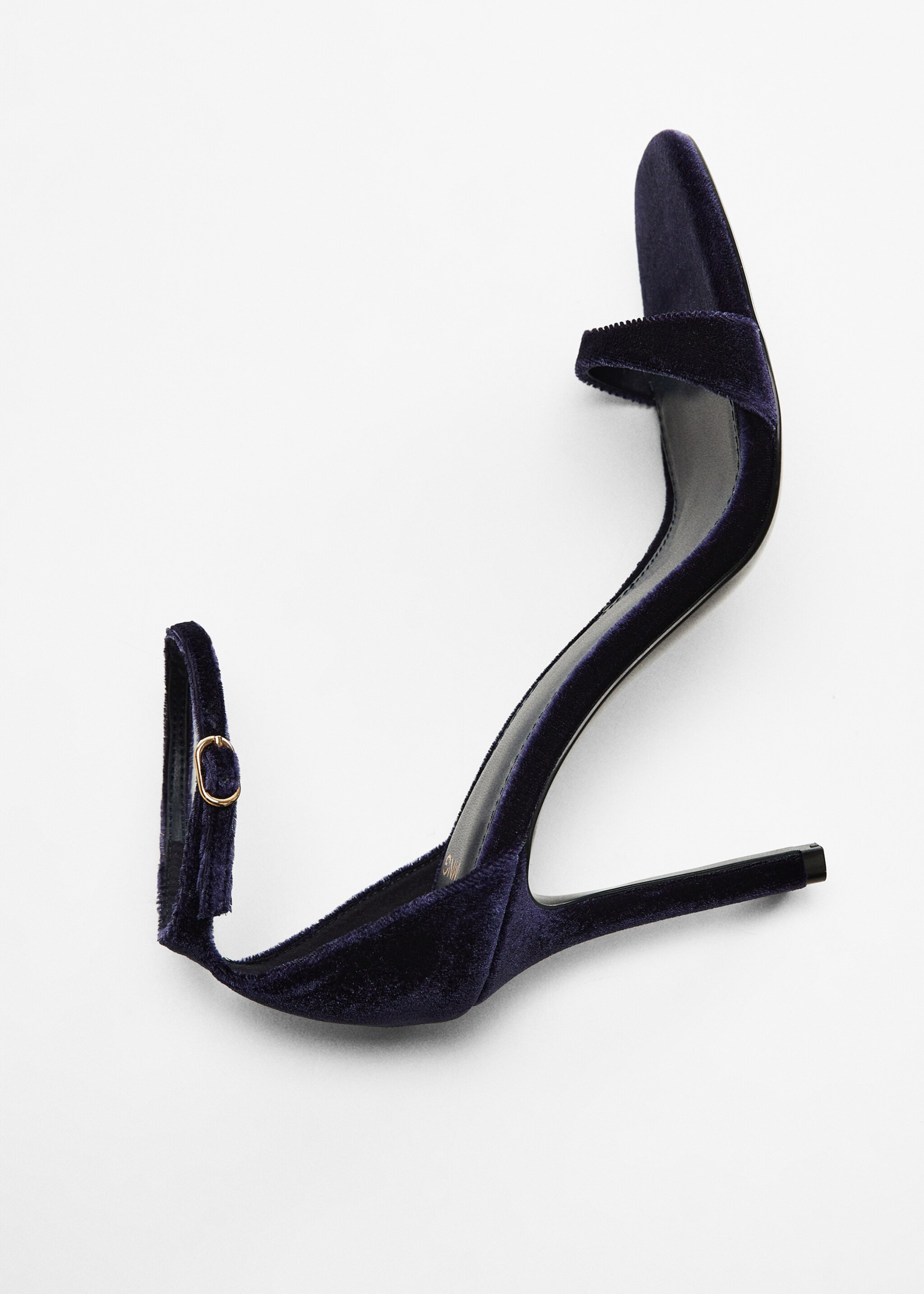 Sandales talon velours - Détail de l'article 5, Bleu nuit. Ref: 67040289-00.
