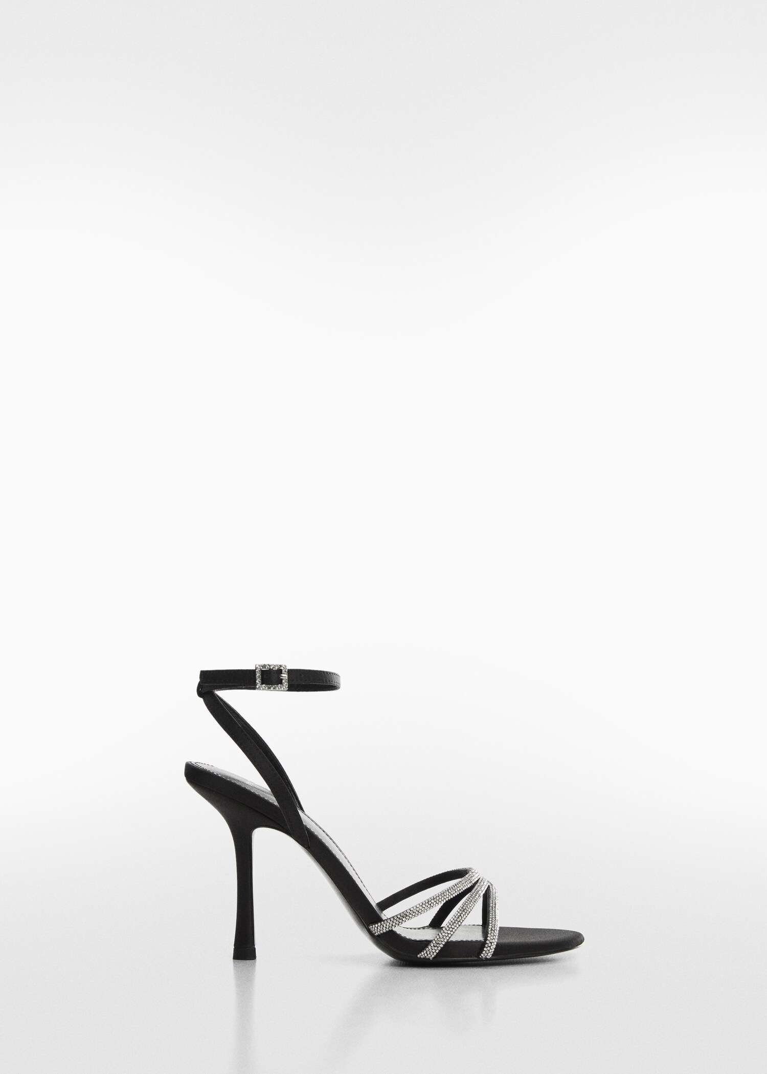 Heeled sandals with rhinestone straps - Article without model