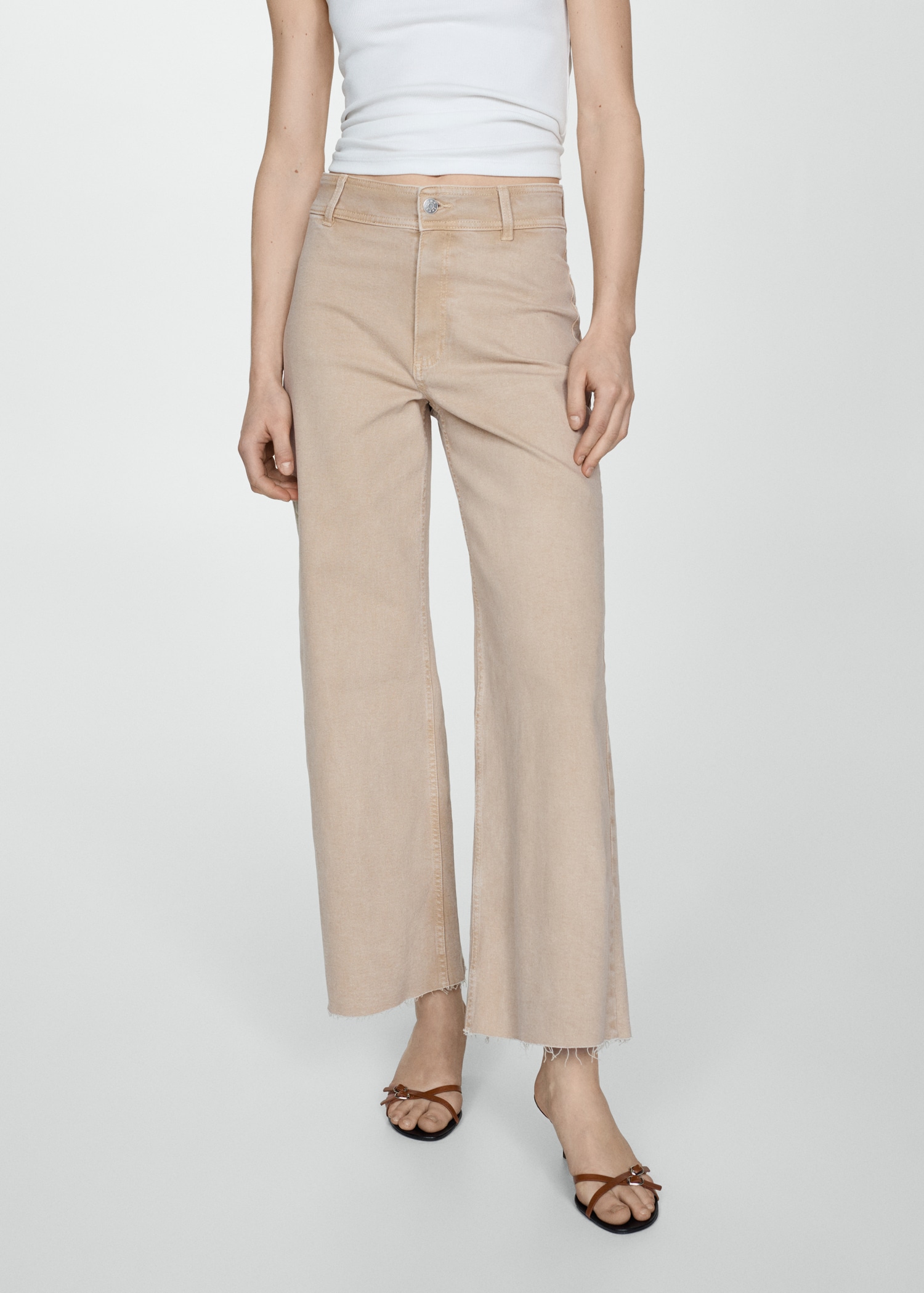 Catherin culotte high-rise jeans Women MANGO OUTLET Netherlands