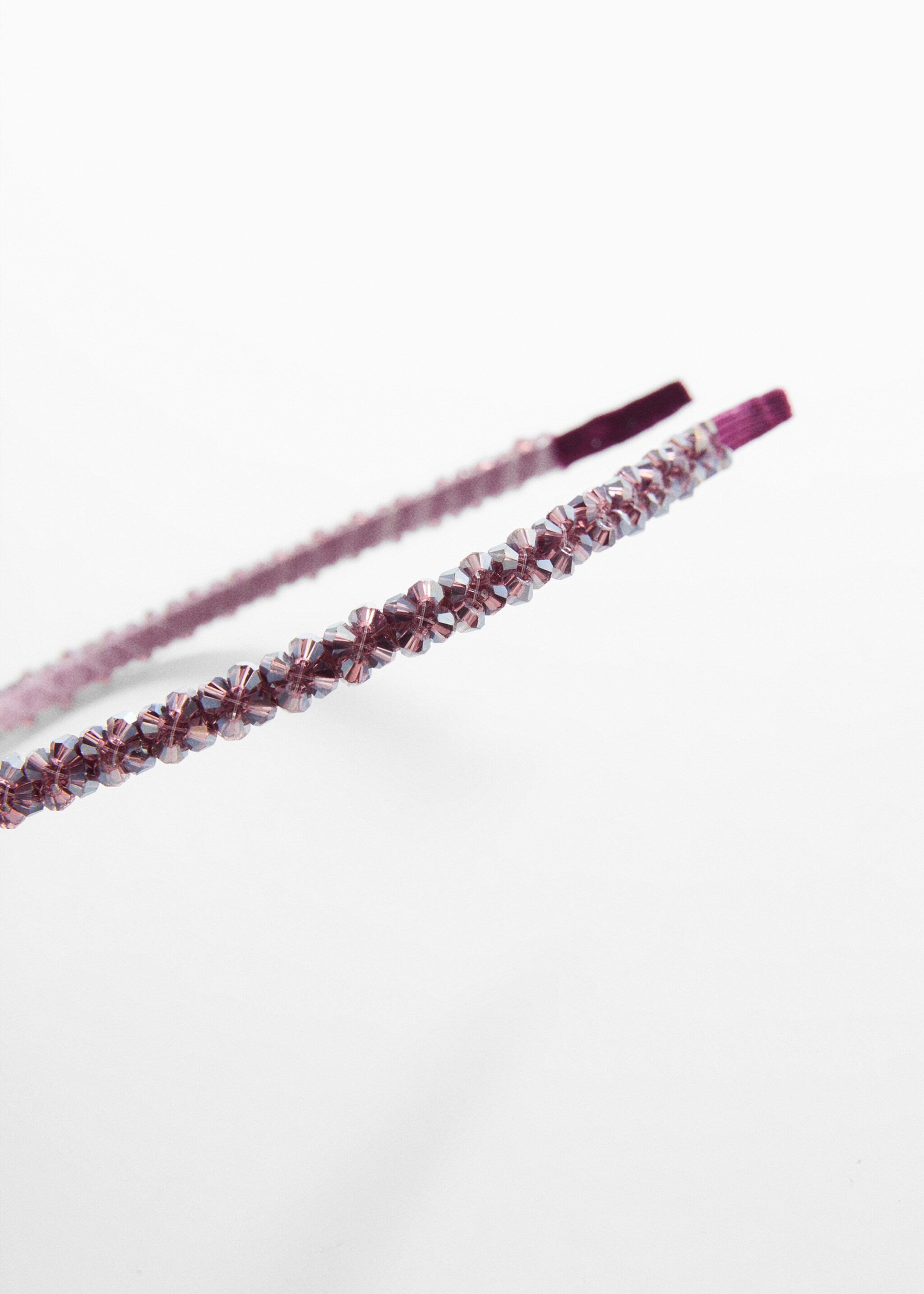 Faceted crystal hairband - Medium plane, Pale Pink. Ref: 67040300-00.