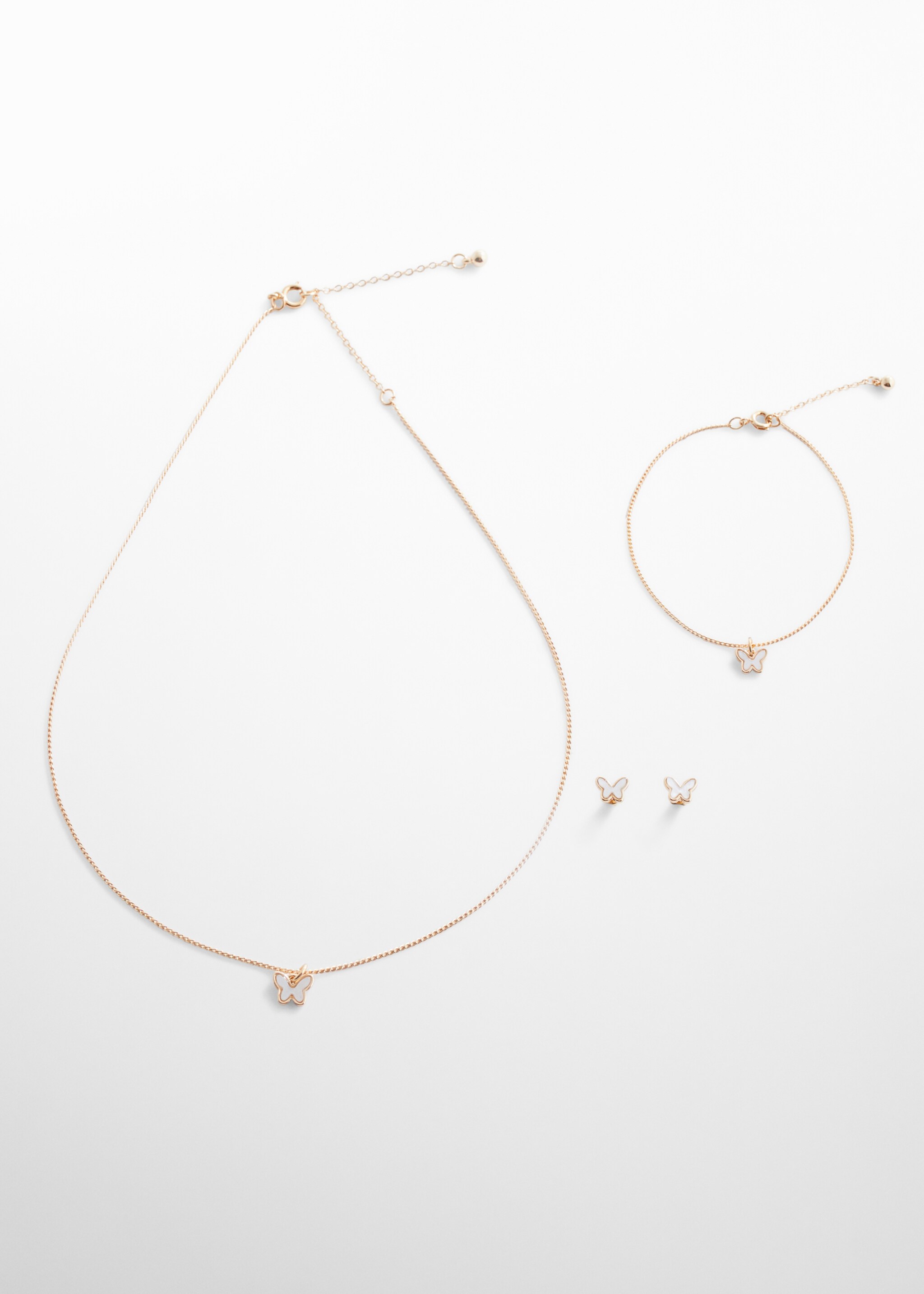 Set of necklace, bracelet and earrings - Article without model, Gold. Ref: 67040323-00.