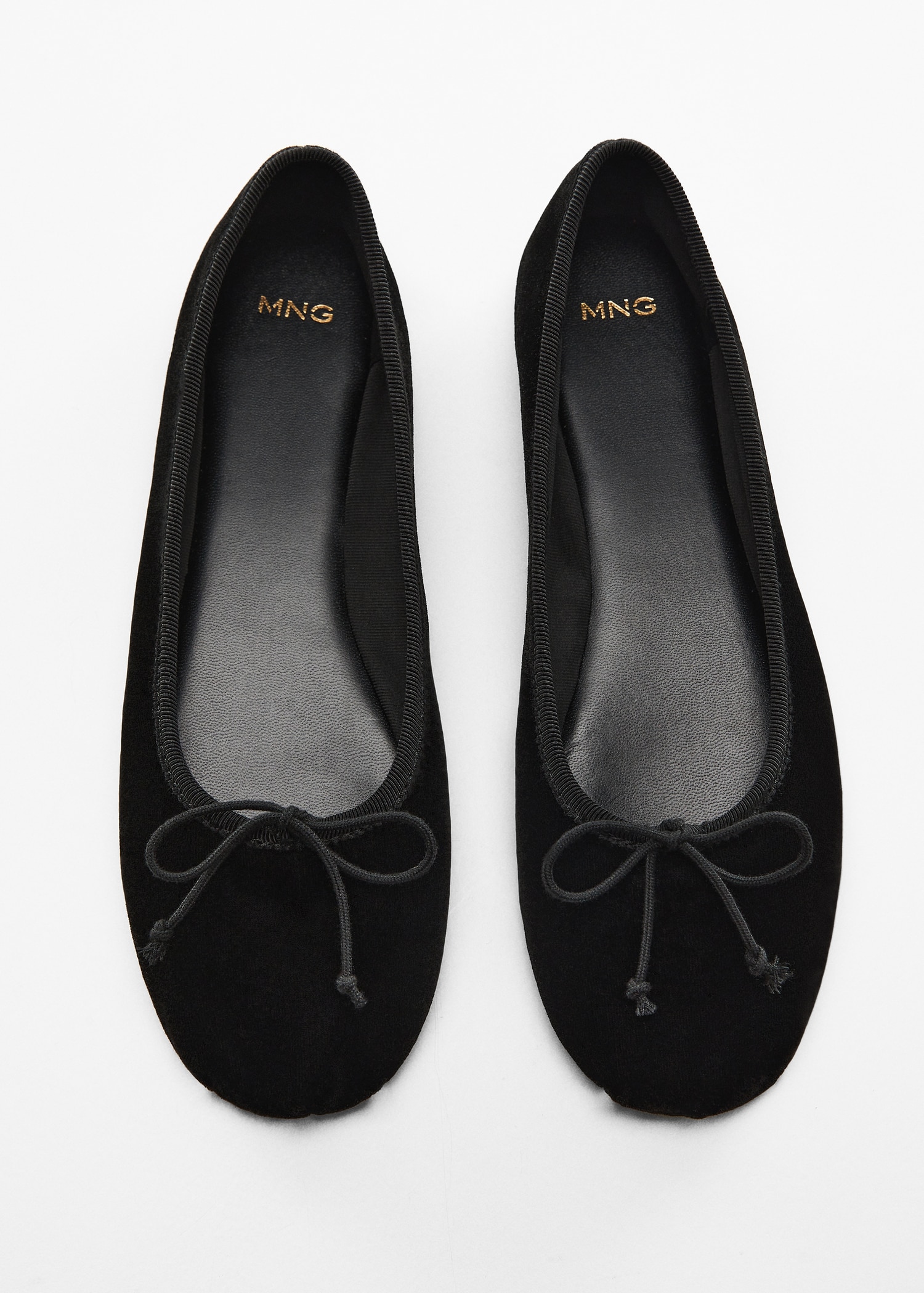 Ballet flats with velvet bow - Main Image