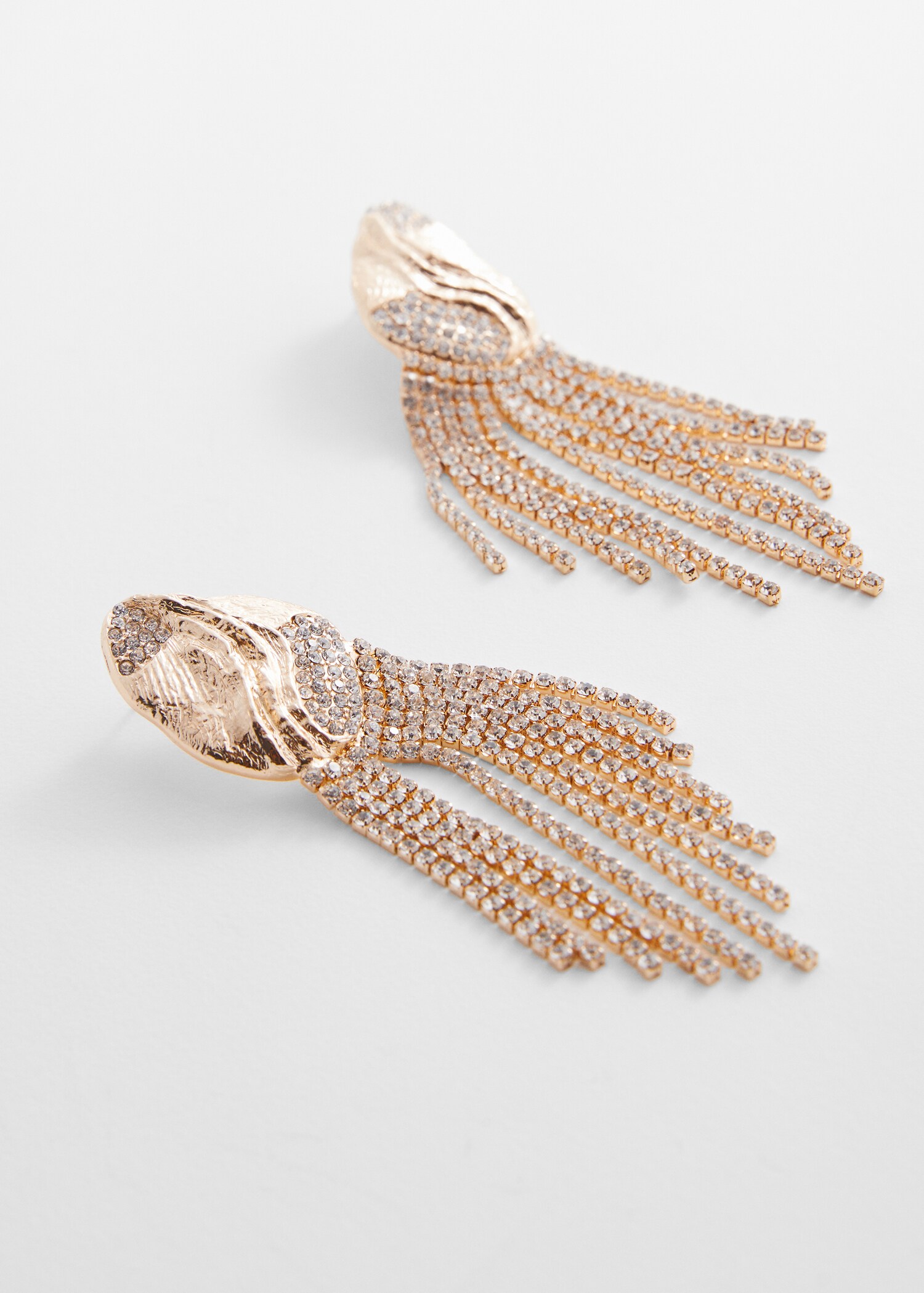 Crystal waterfall earrings - Medium plane