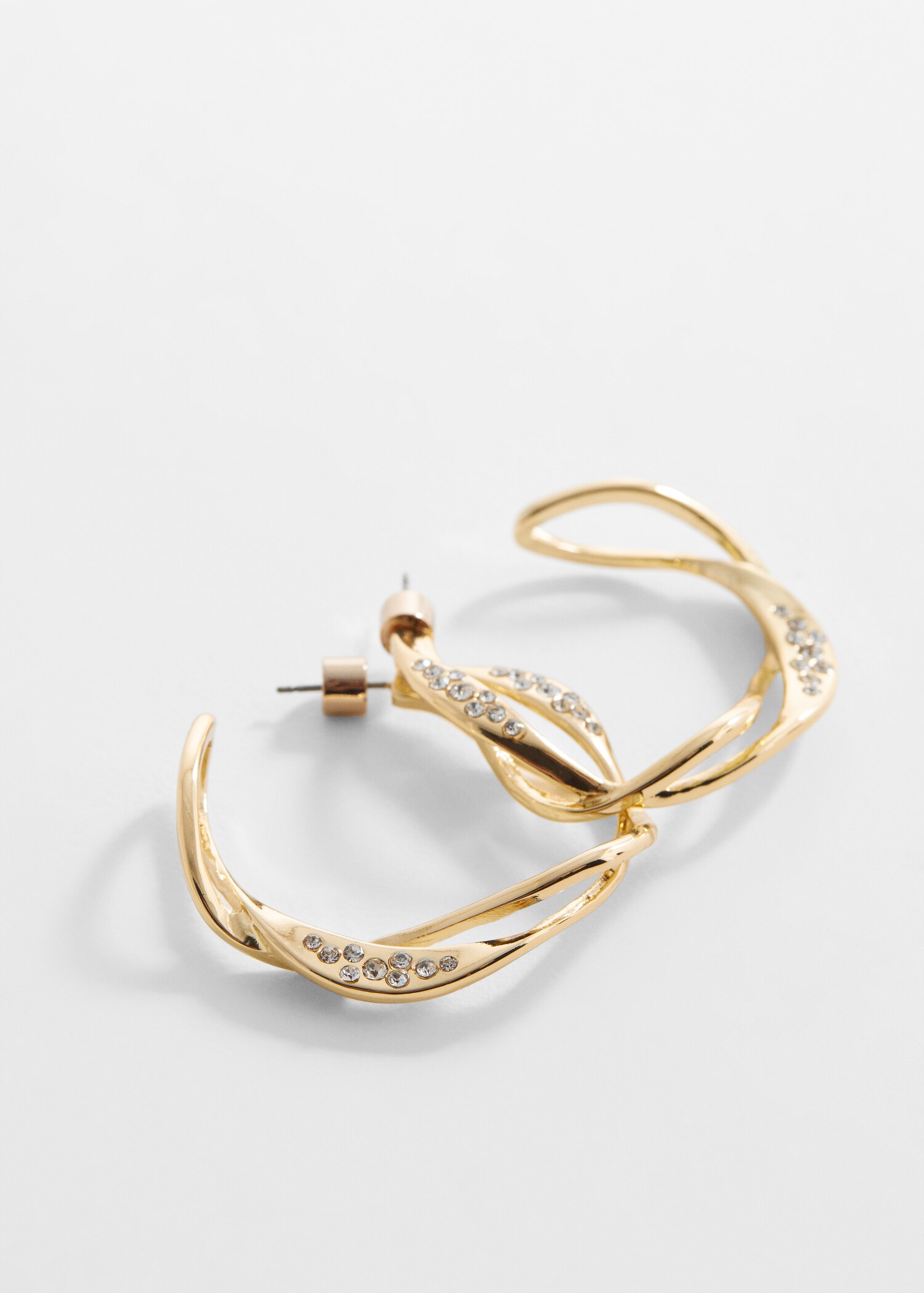 Hoops crystal earrings - Medium plane