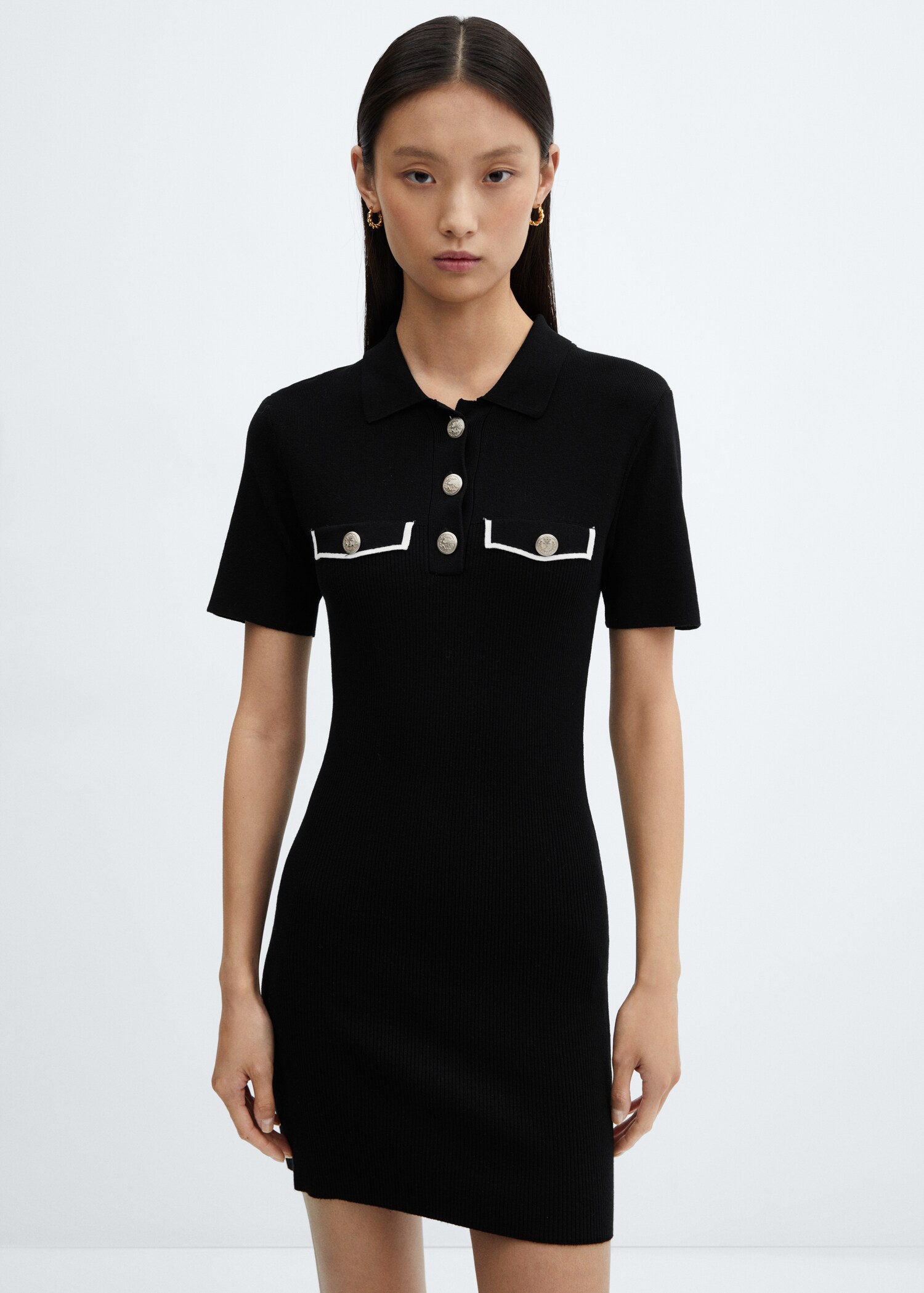 Vestito maglia collo polo - Piano medio