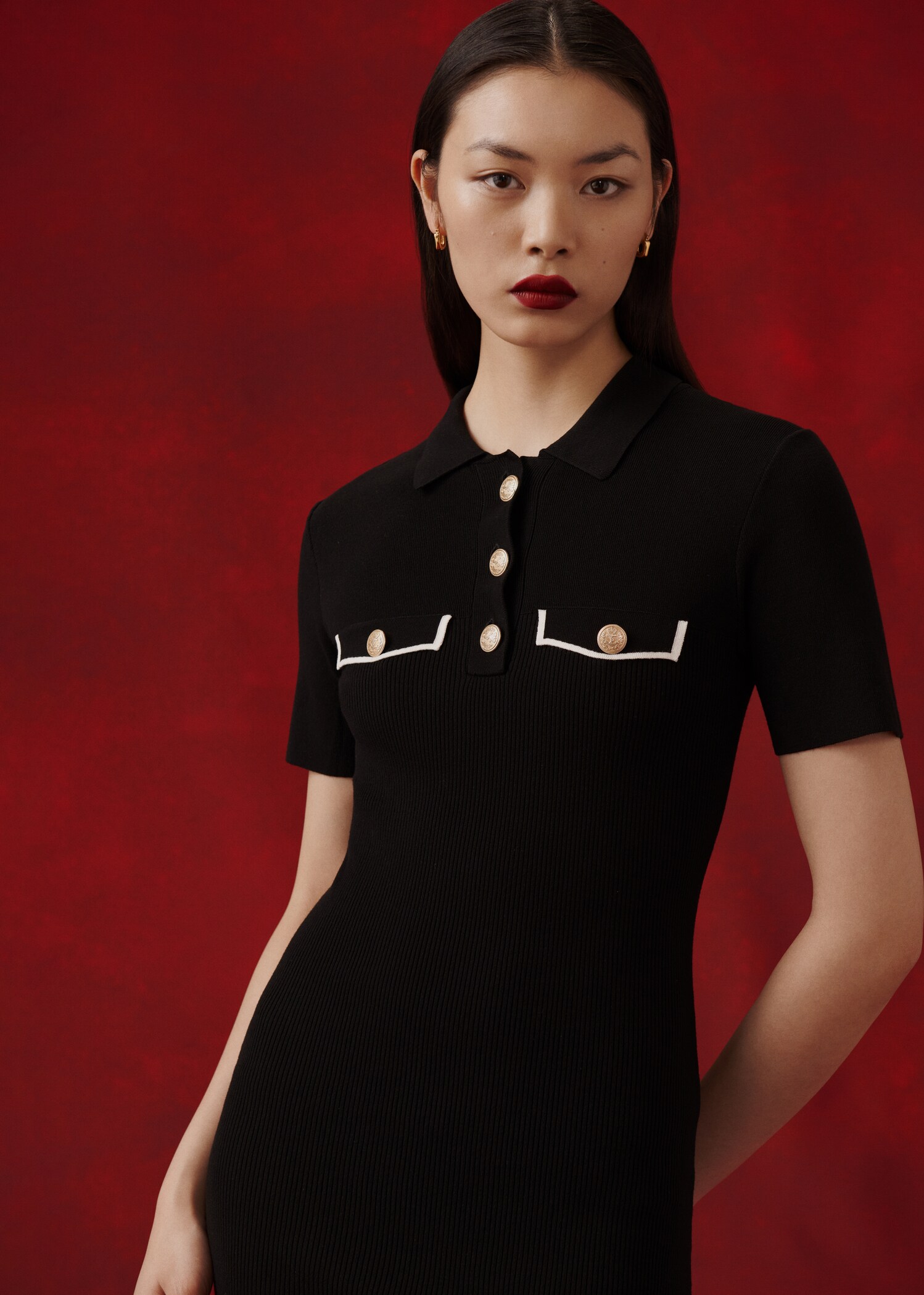 Vestito maglia collo polo - Dettaglio dell'articolo 7