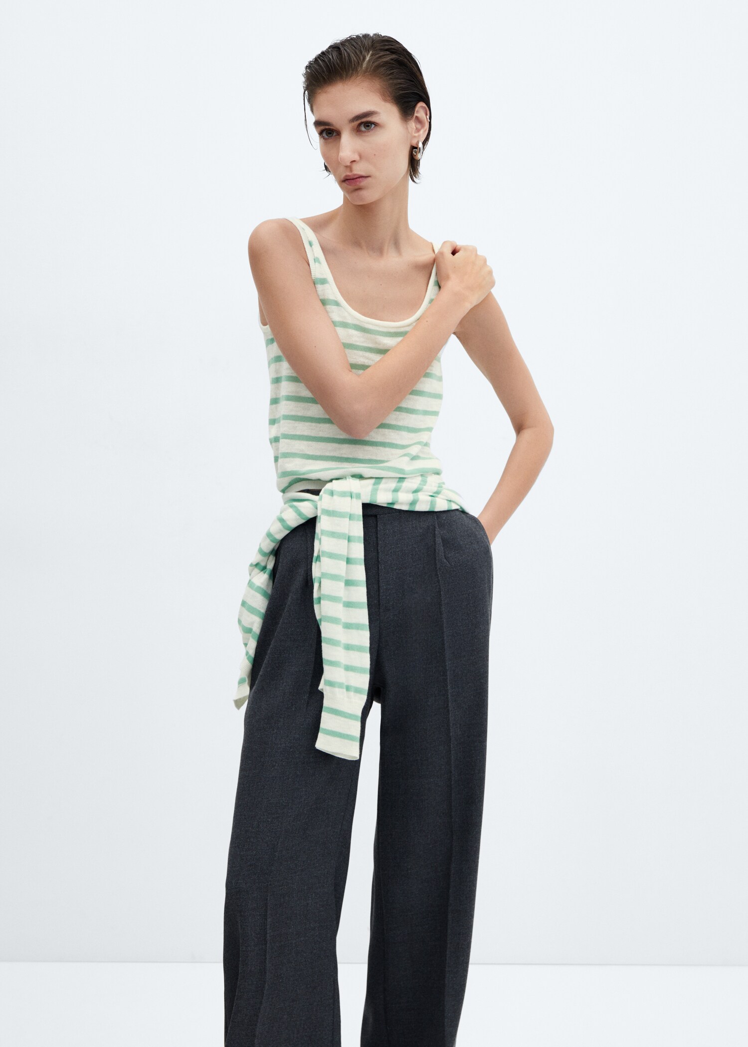 Striped knit top - Medium plane