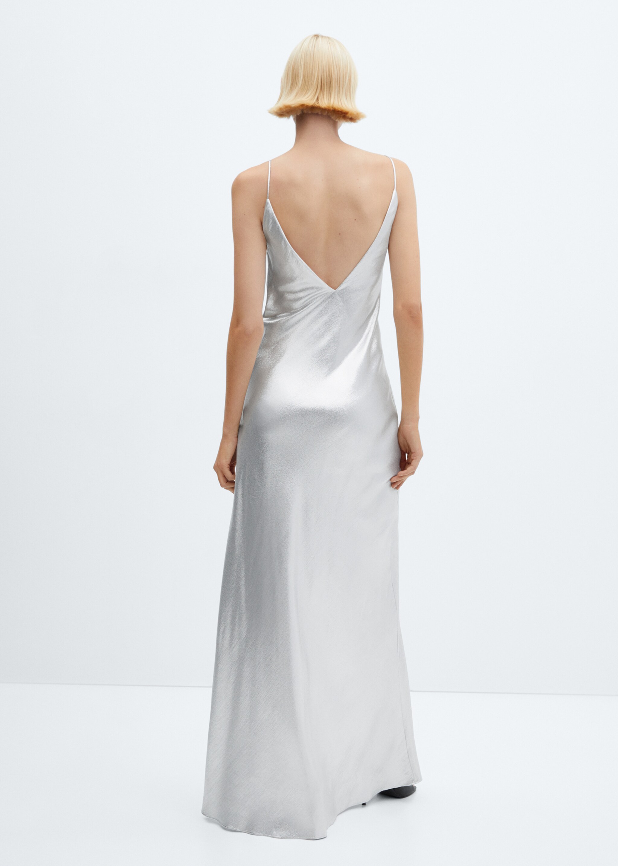 Langes Metallic-Kleid - Rückseite des Artikels