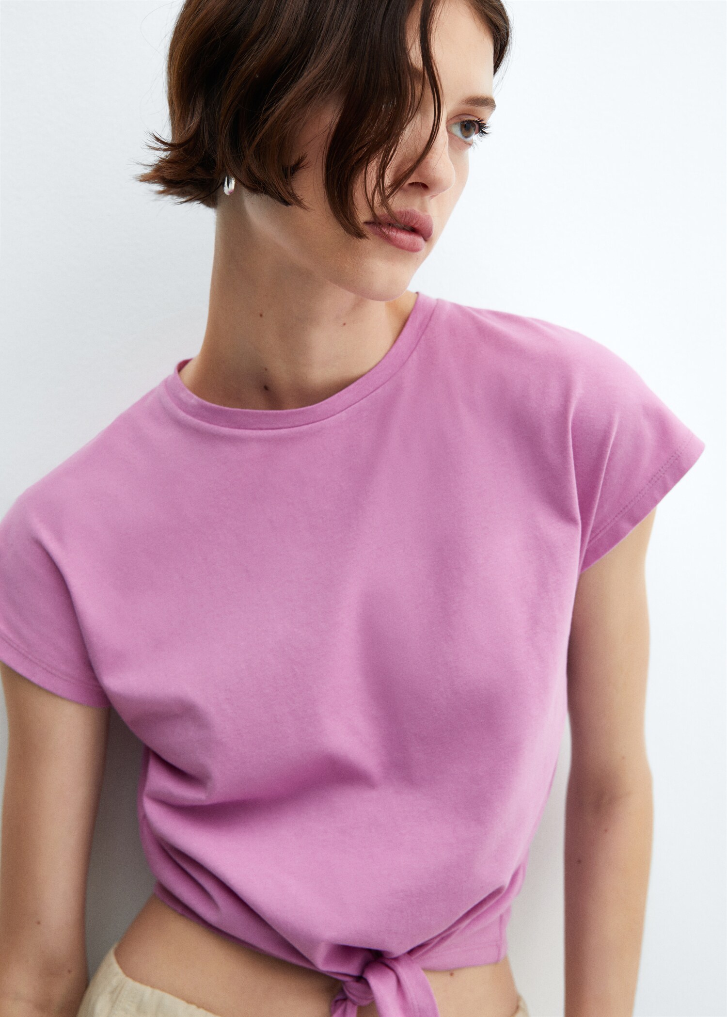 Knot cotton t-shirt - Details of the article 1