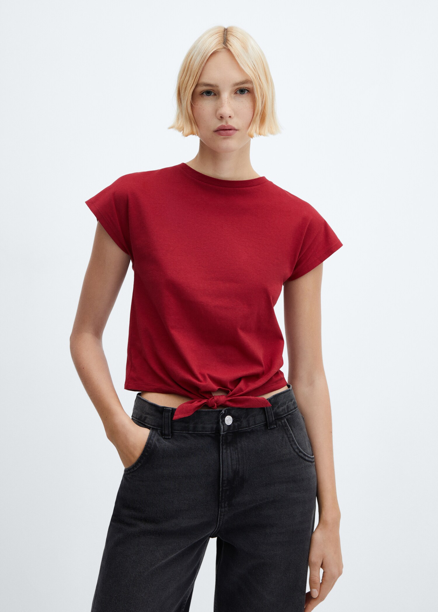 Knot cotton t-shirt - Medium plane