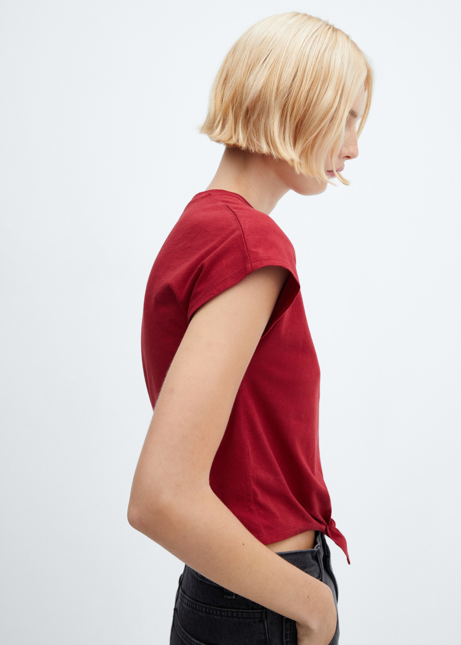 Knot cotton t-shirt - Details of the article 1