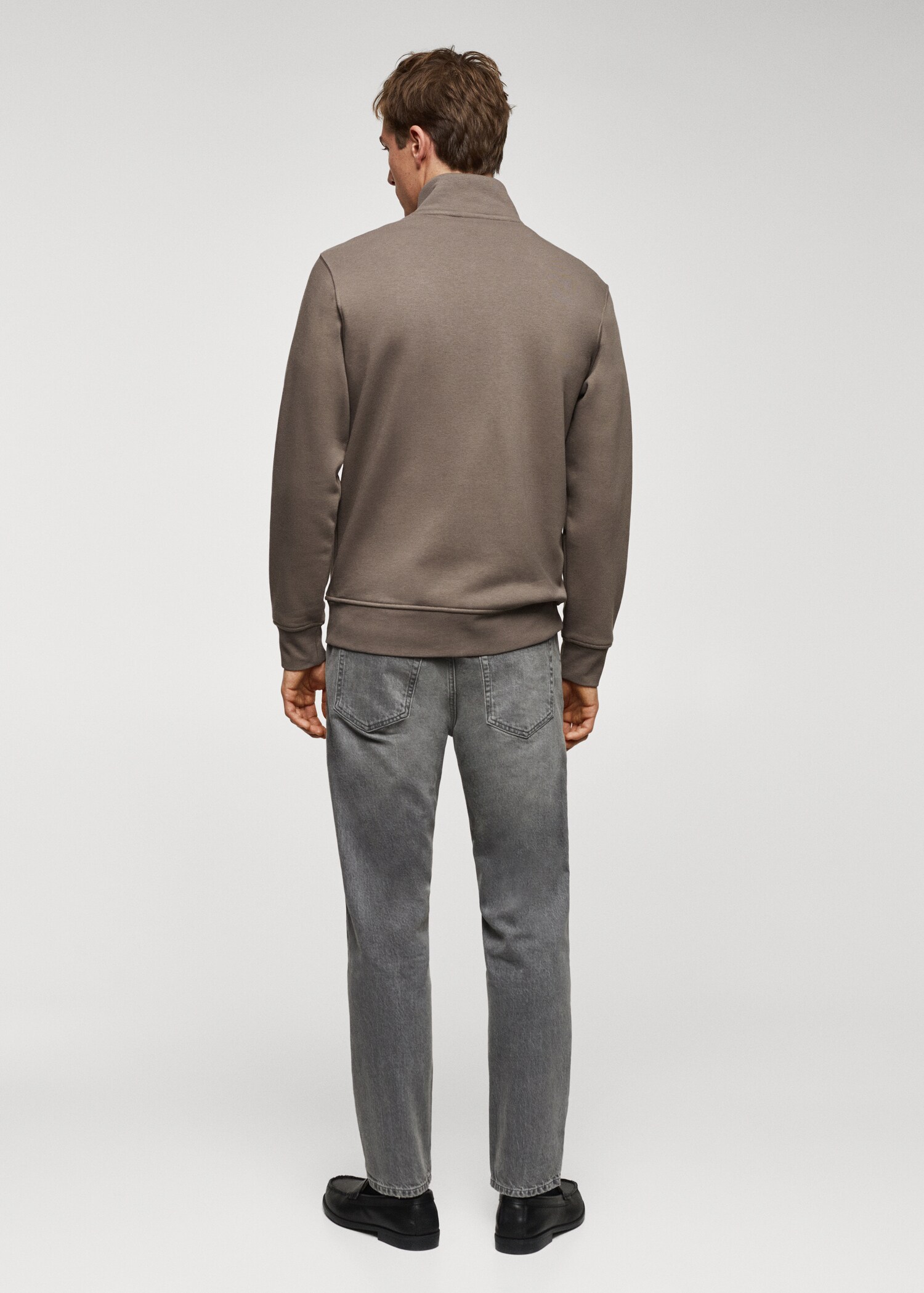 Sweat-shirt coton zip - Verso de l’article