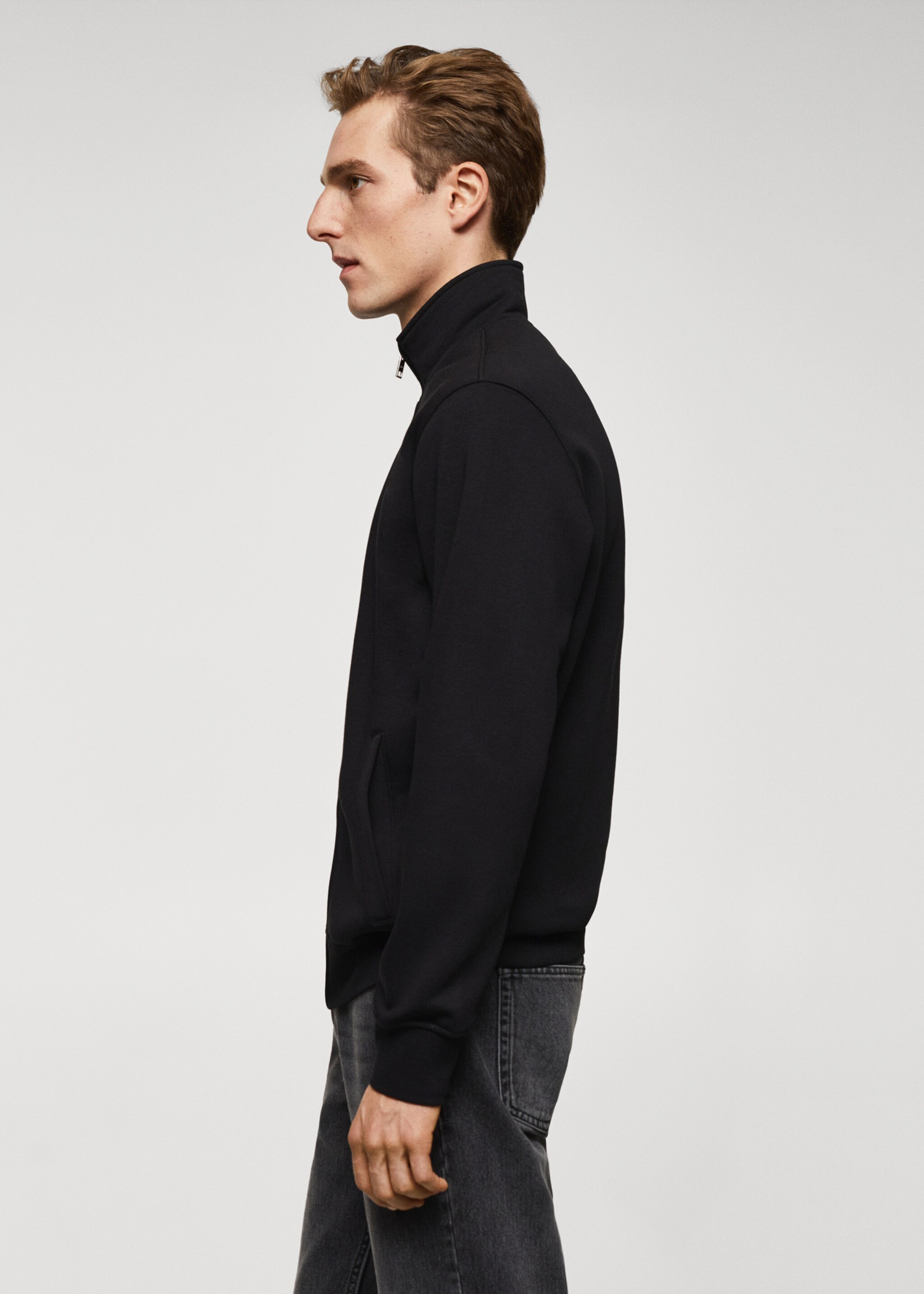 Baumwoll-Sweatshirt mit Reißverschluss - Detail des Artikels 2