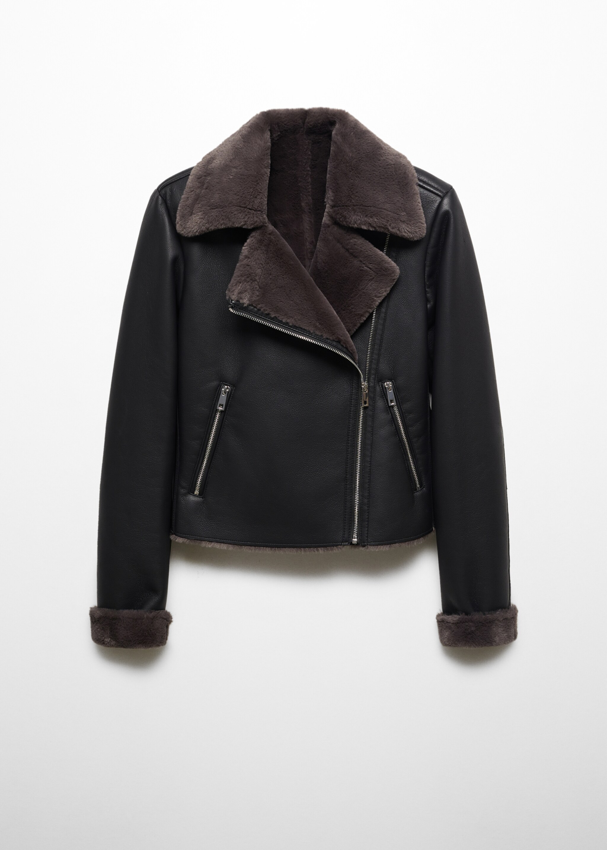 Jacket with shearling-effect lining - Article without model