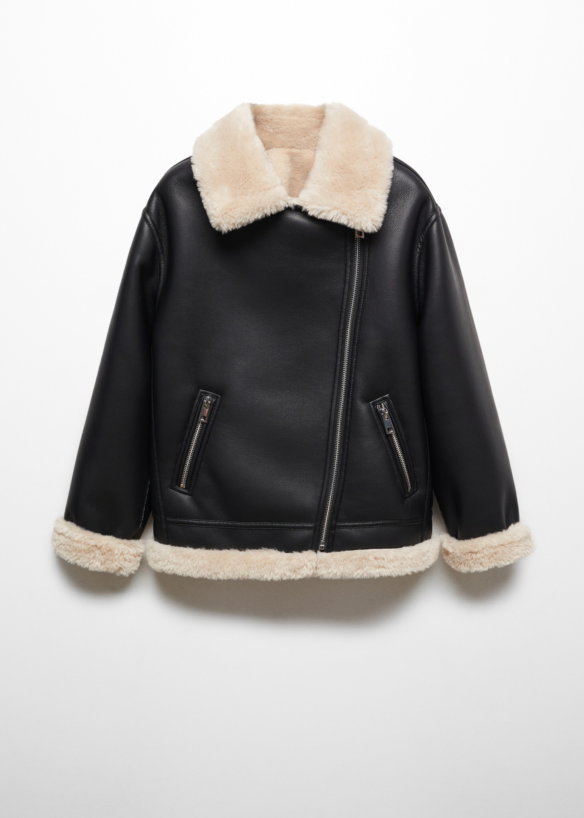 Doubleface-Jacke mit Ledereffekt - Artikel ohne Model