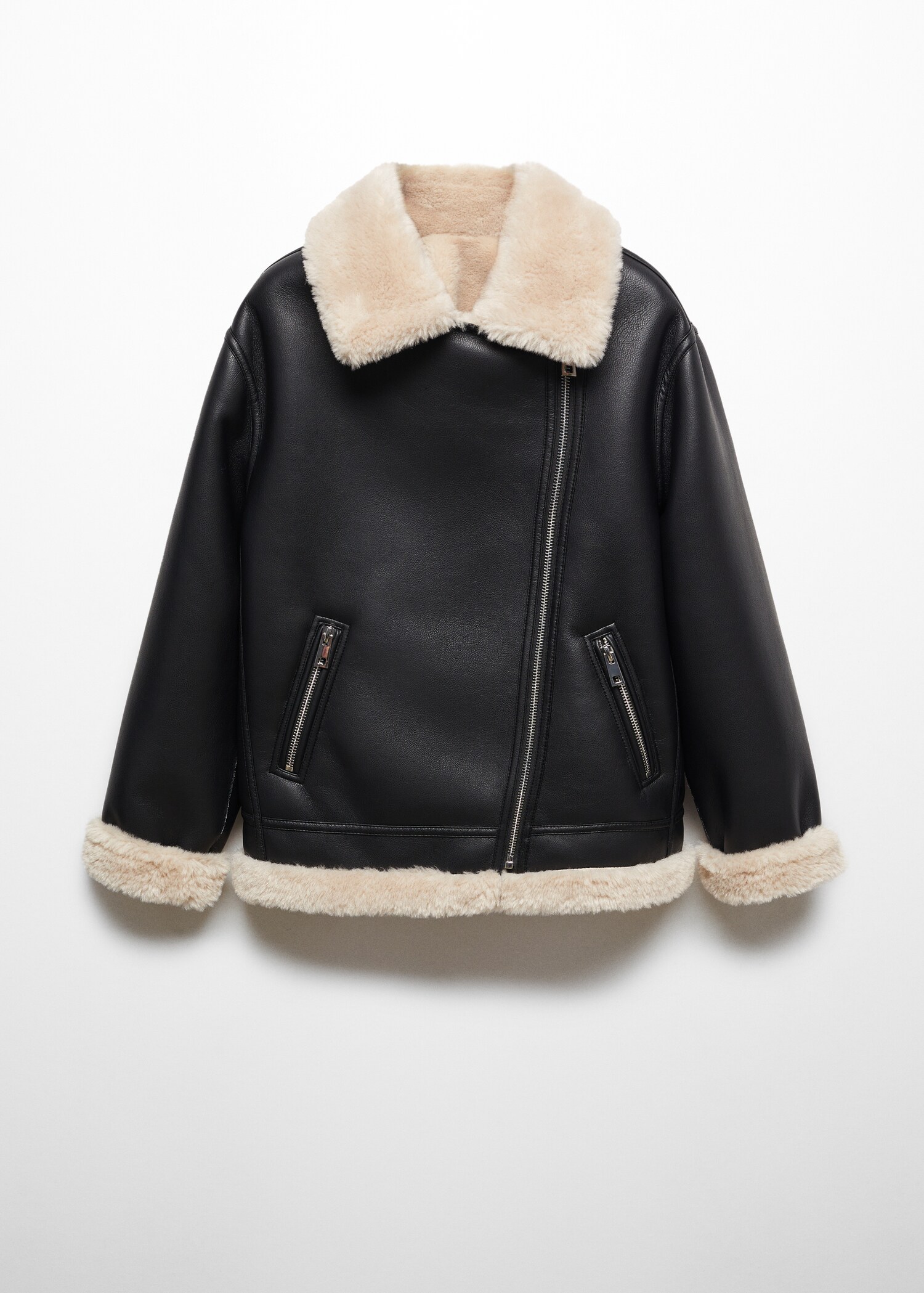 Jacket with shearling-effect lining - Article without model