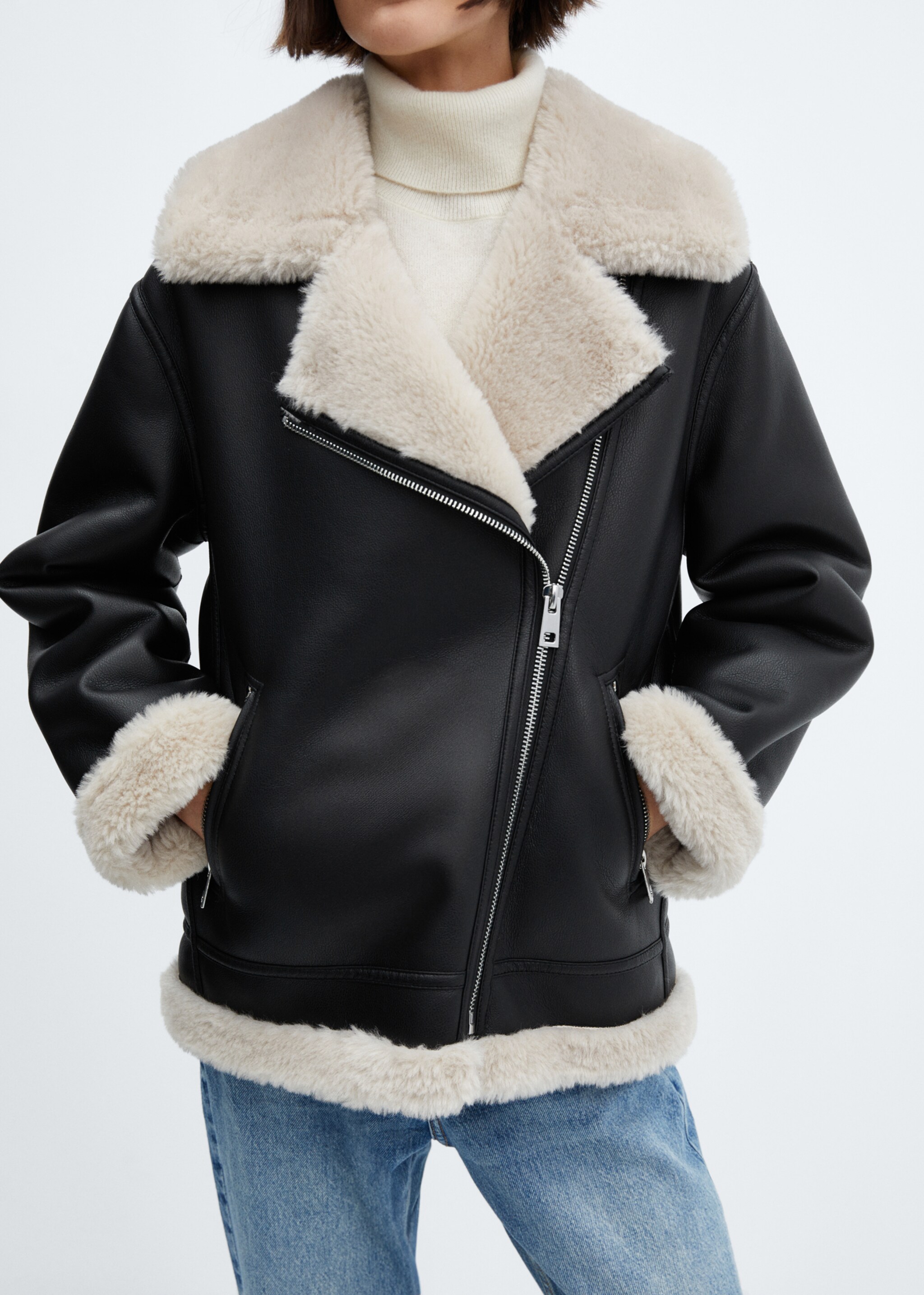 Doubleface-Jacke mit Ledereffekt - Detail des Artikels 6
