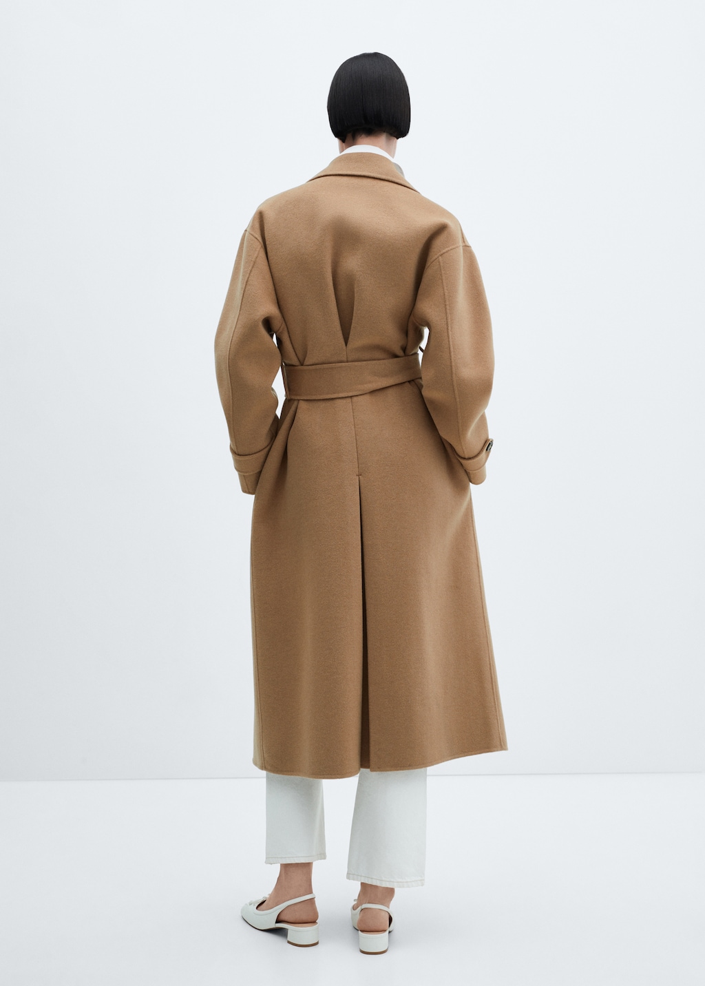 Woollen coat with belt - Women | MANGO OUTLET USA