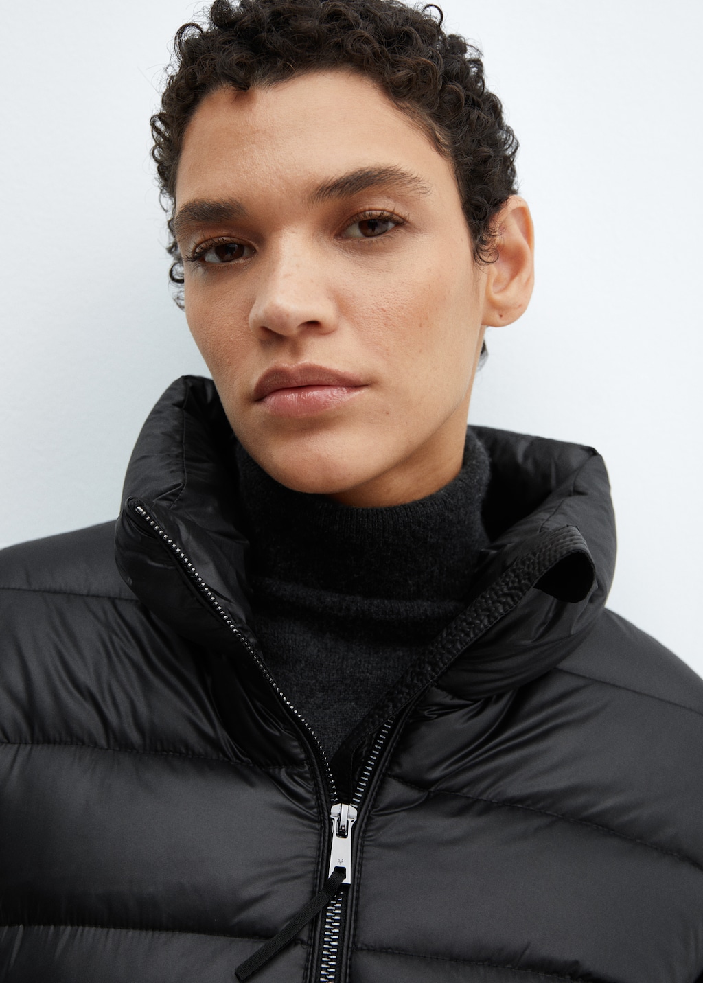 Mango quilted feather coat sale