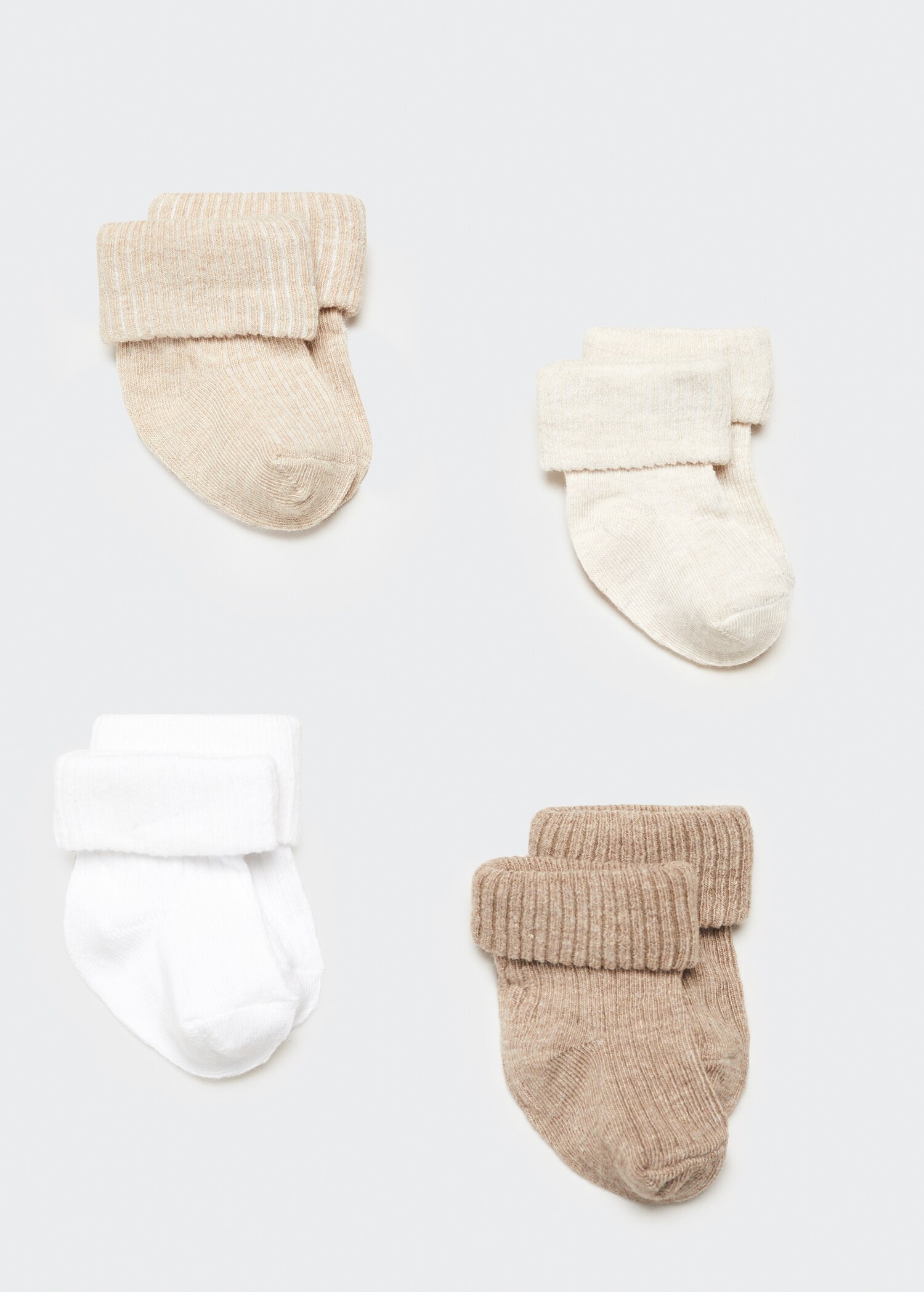 Pack 4 paires de chaussettes côtelées - Article sans modèle