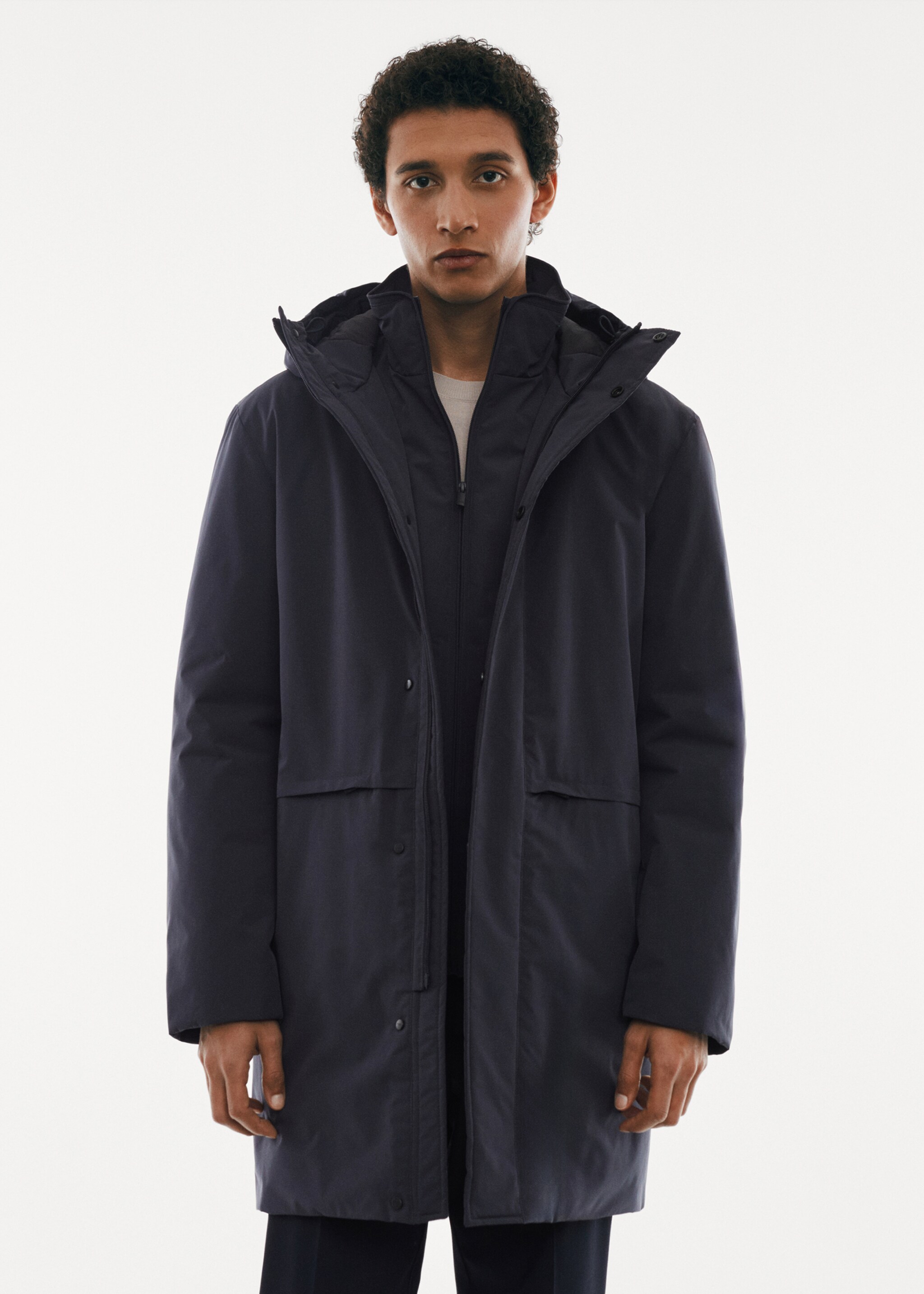 Parka capucha acolchada SOFEELATE® - Plano medio