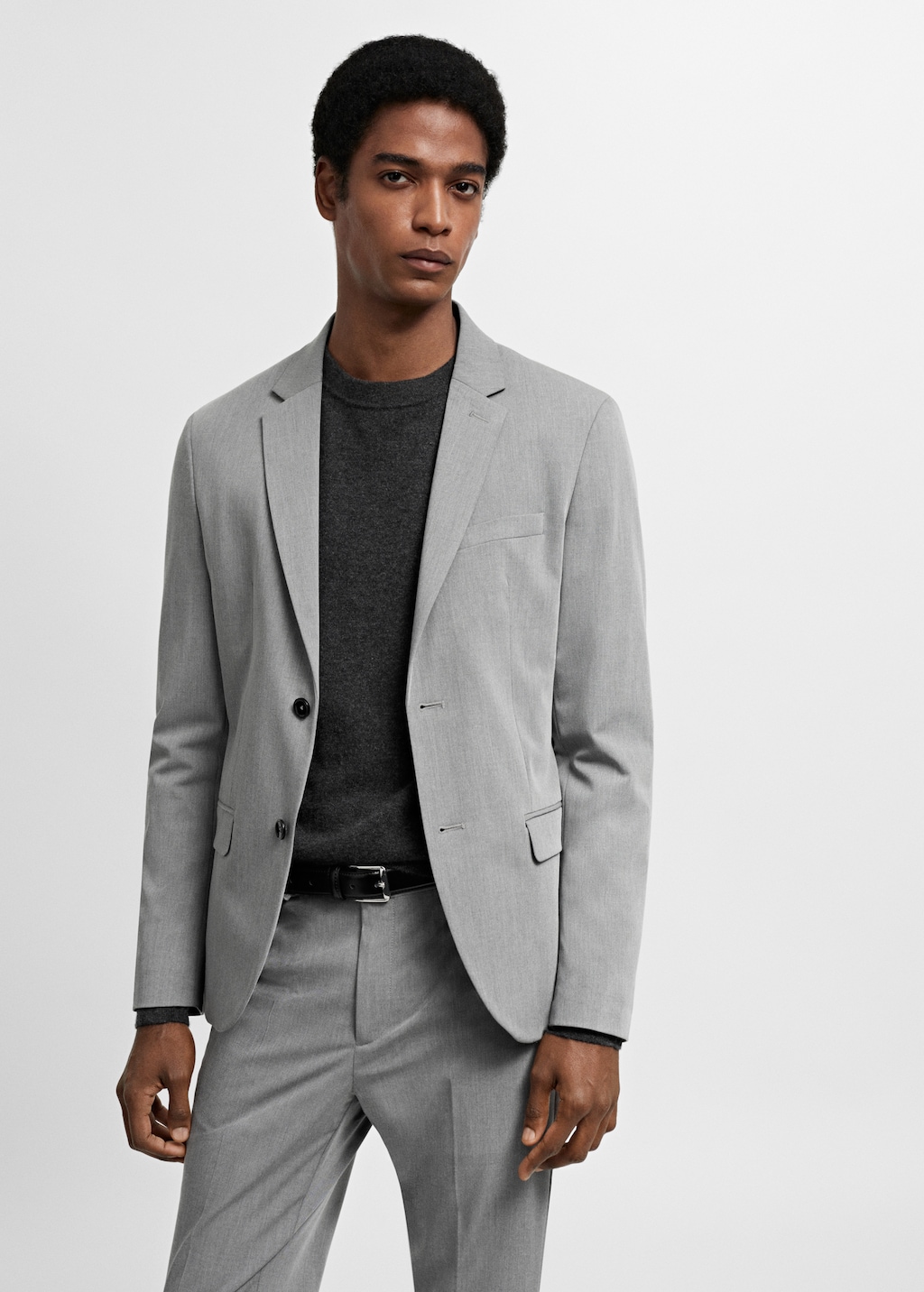 Super slim-fit suit jacket in stretch fabric - Men | MANGO