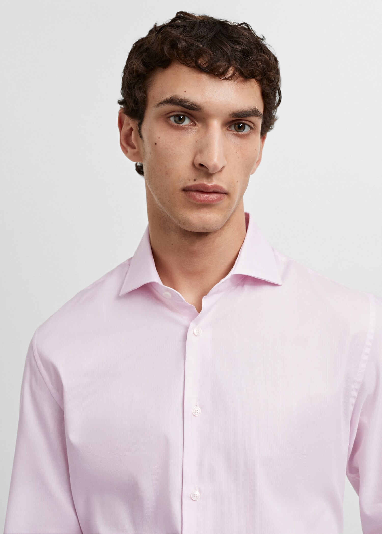 Πουκάμισο κοστουμιού slim fit ριγέ twill - Λεπτομέρεια του προϊόντος 1